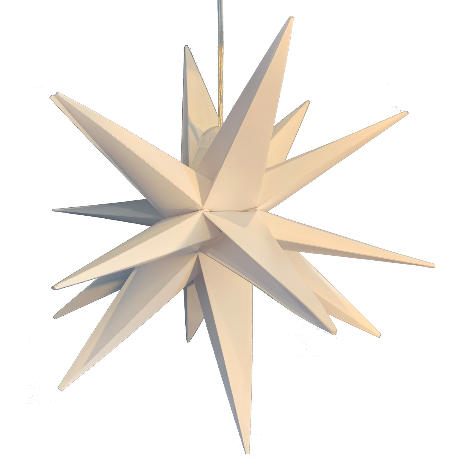 Estrela decorativa LED, 18 pontas, Ø 25 cm, branco