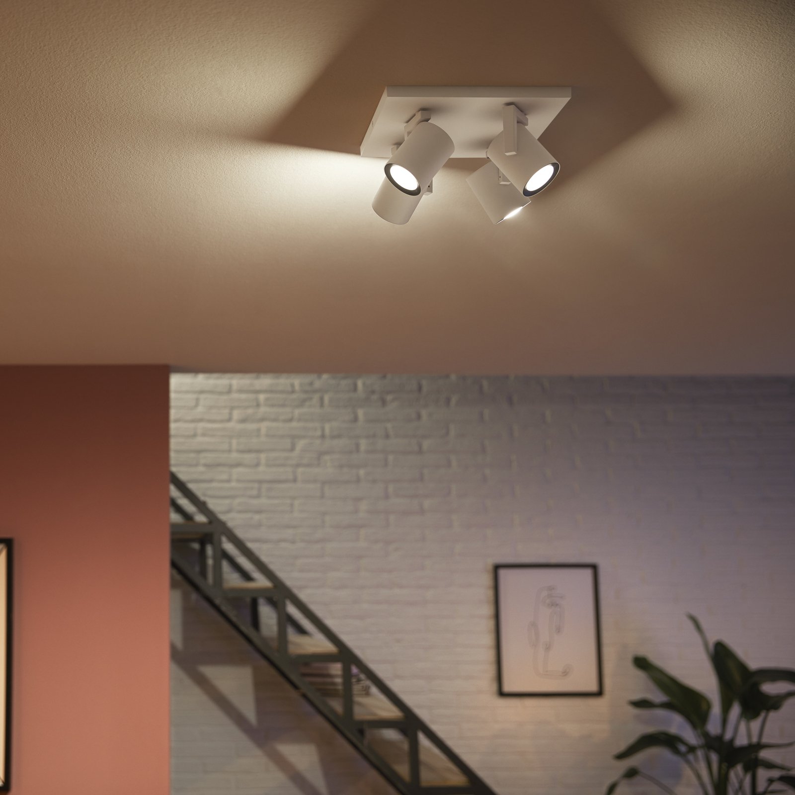 Philips Hue LED-kattovalaisin Argenta, valkoinen, 4 valoa RGB CCT