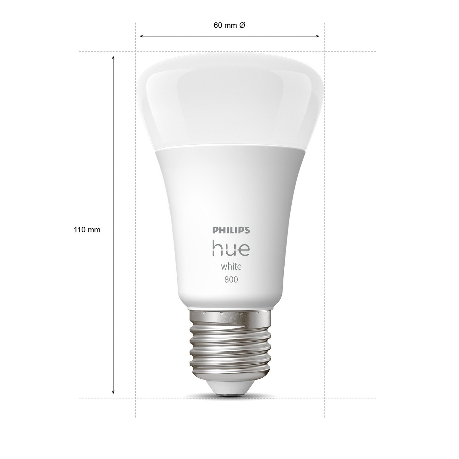 Philips Hue White 9 W E27 LED-pære, 2-er-sett