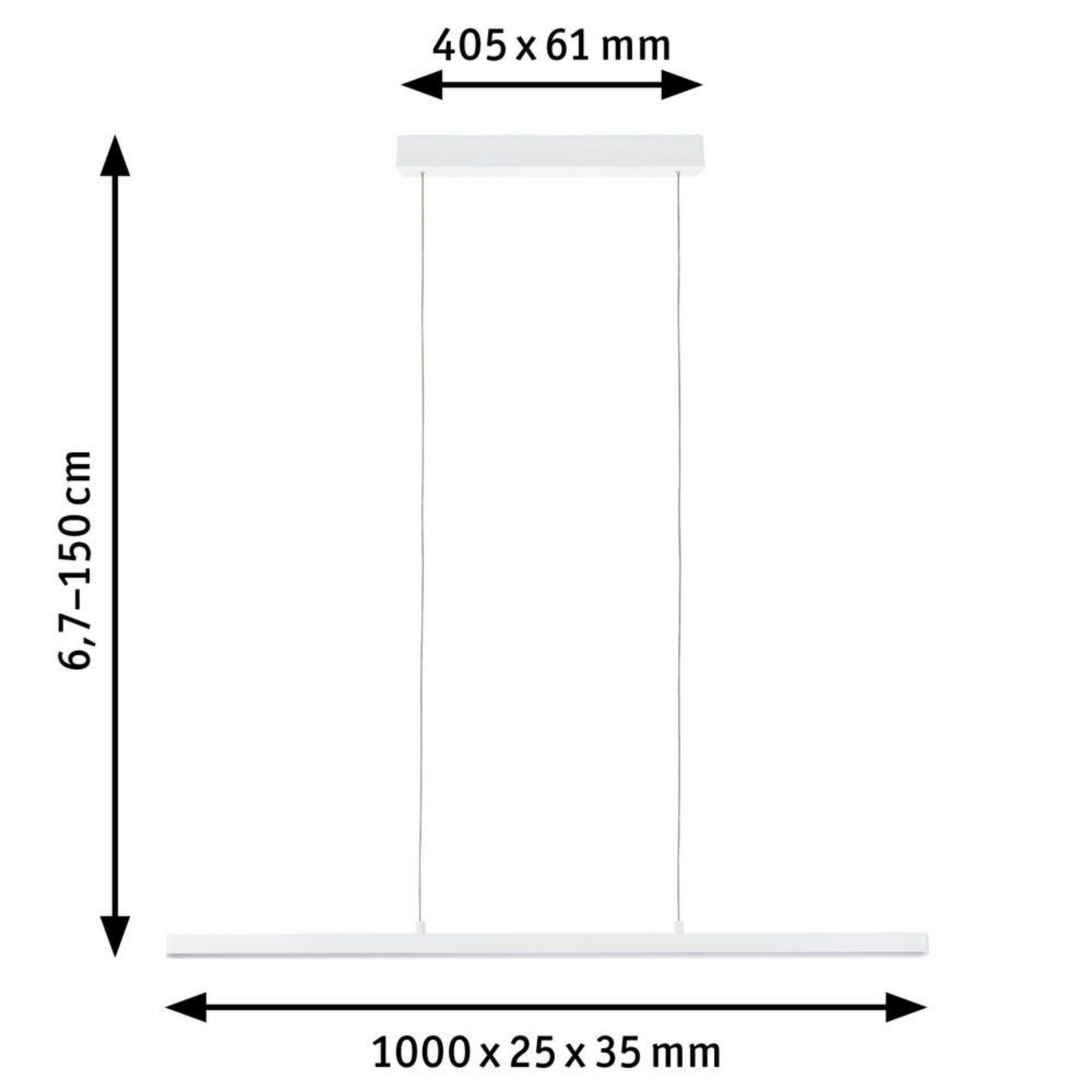 Lento LED Závěsné Světlo TW Zigbee Dim. Matt Bílá - Paulmann