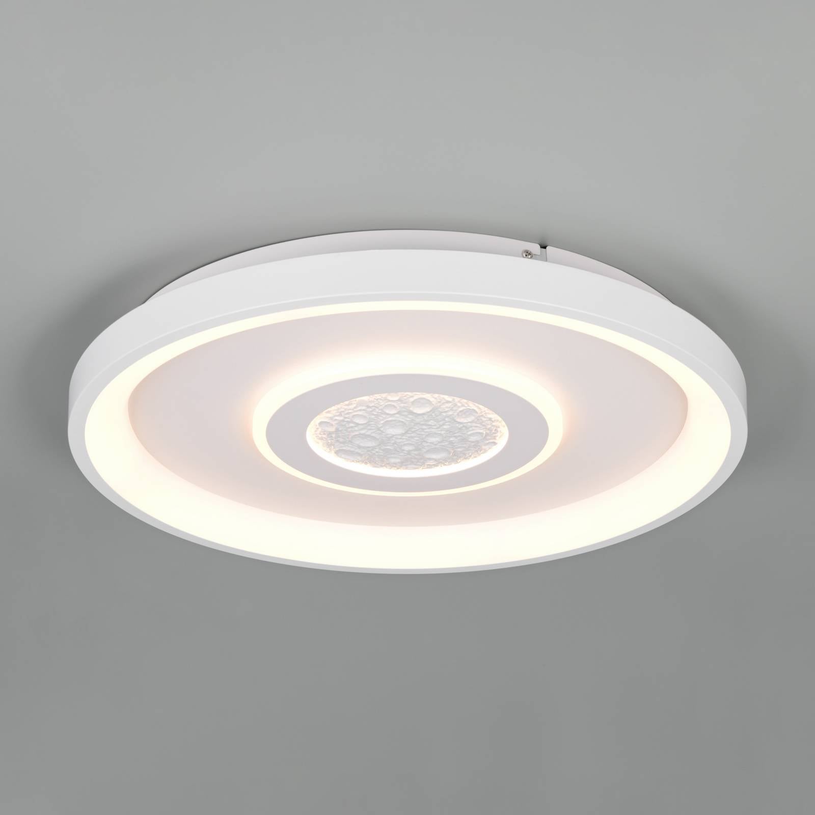 LED-taklampe Nexalo, hvit, metall, CCT, fjernkontroll