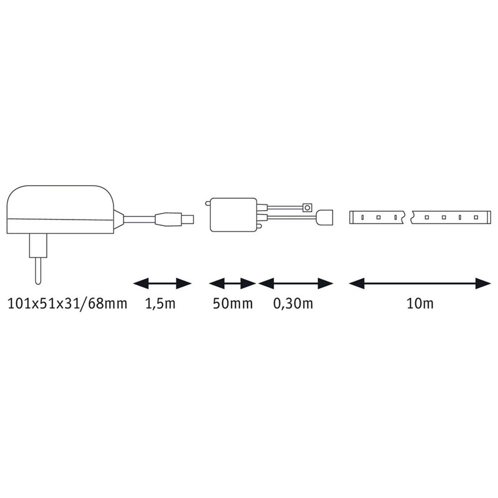 Paulmann SimpLED Strip Set, RGB, mit Fernbedienung