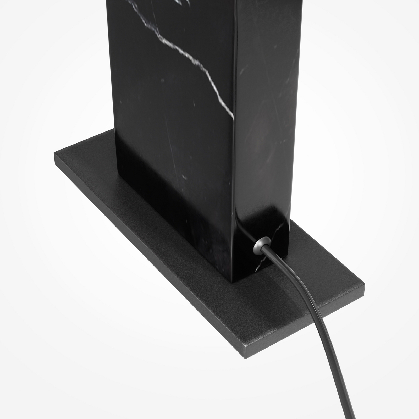 LED stalo lempa „MONUMENTO“, juoda, 42 cm, marmuras/metalas LED stalo lempa „MONUMENTO“, juoda, 42 cm, marmuras/metalas