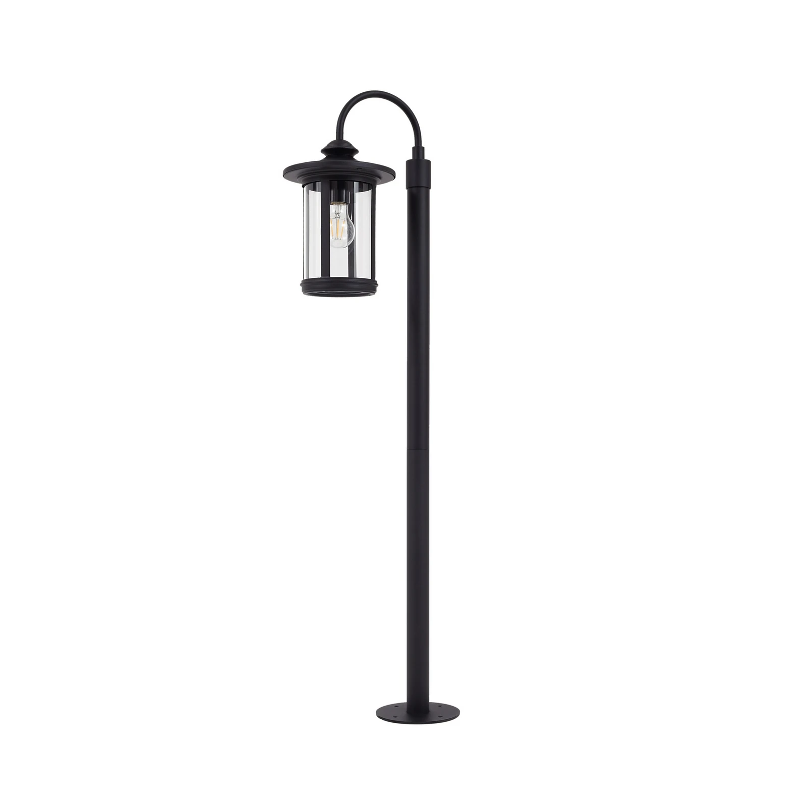 Lindby осветление за пътеки Zayn, черно, стъкло, височина 109 cm, IP65
