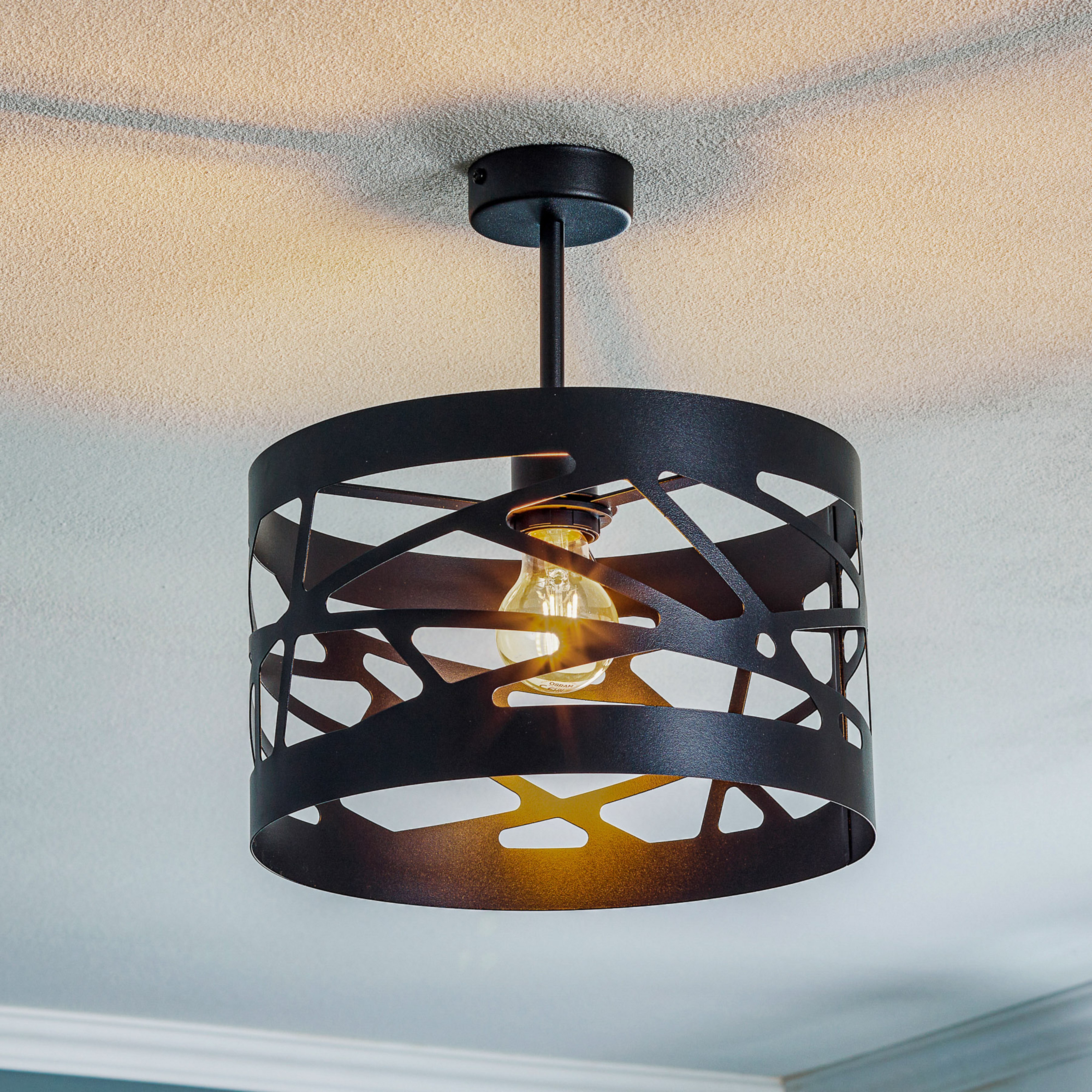 Loftlampe Modul Frez Ø 30 cm, sort