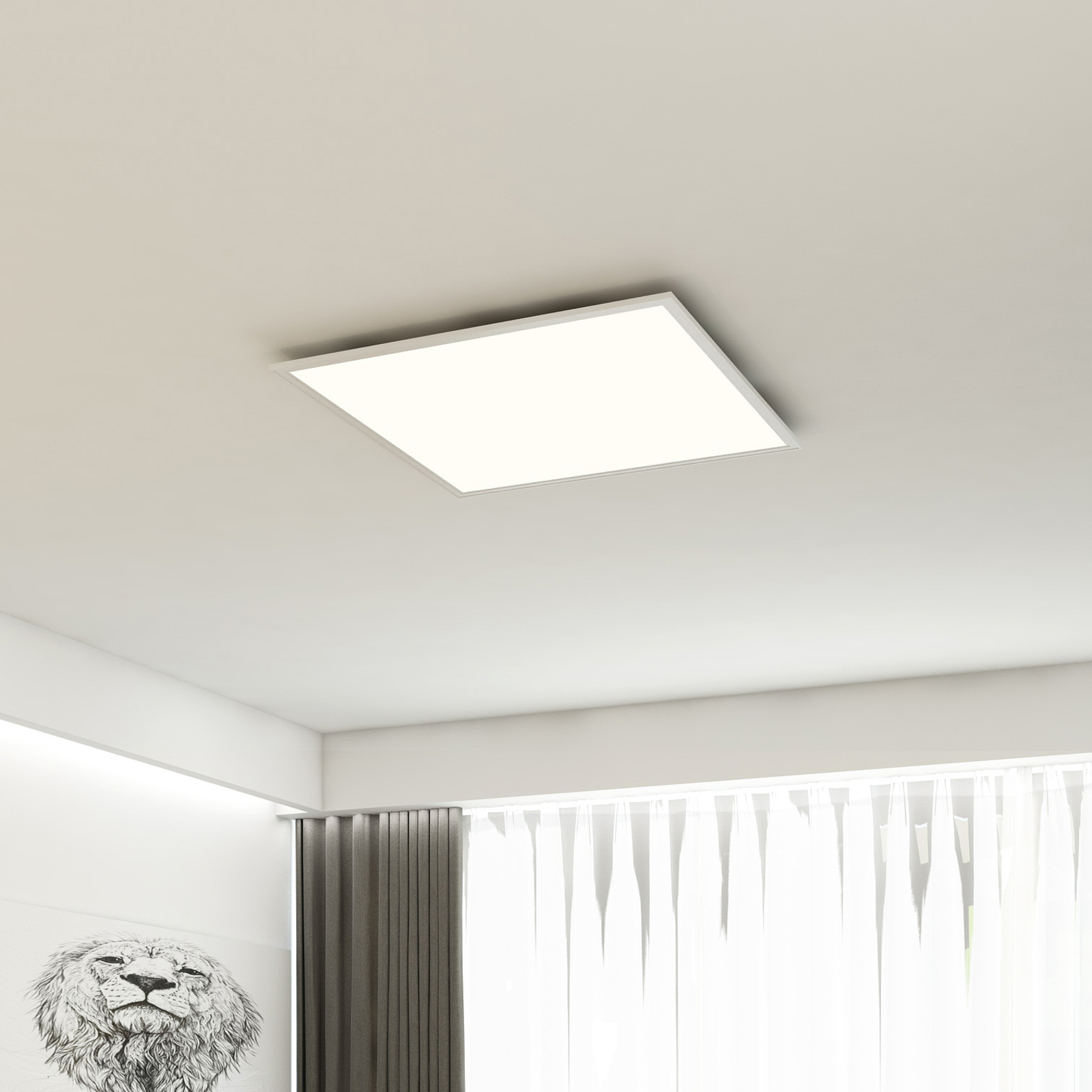 LED paneel Simple wit, ultravlak, 59,5x59,5 cm