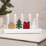 Colourful candleholder Julia with Christmas motifs