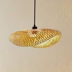 Lindby Hängeleuchte Eleane, Bambus, natur, Länge 50 cm, E27