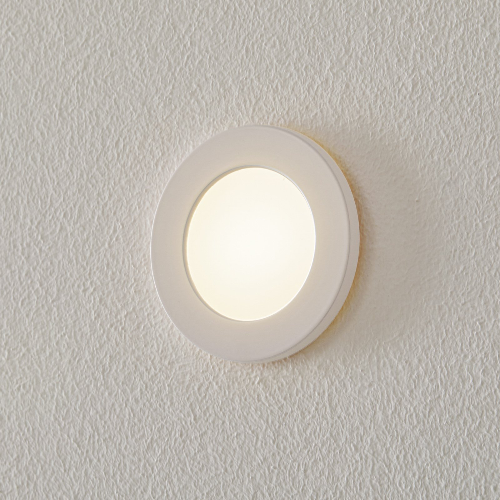BEGA Accenta LED recessed wall lamp round with frame