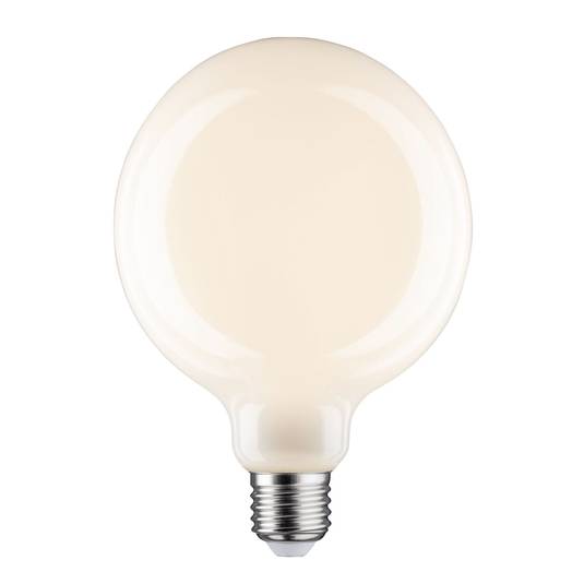 LED globe bulb E27 9W G125 Fil 2,700K opal dimmable