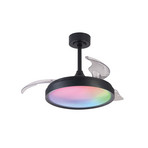 LED takfläkt Siberia Mini svart tyst 91cm CCT RGB