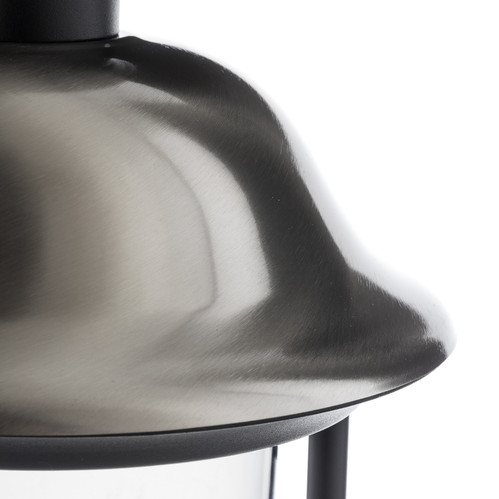 Konstsmide Lampă cu soclu Parma negru metal 52 cm înălțime E27 IP43 - Casă de țară / Rustic - oțel inoxidabil negru transparent