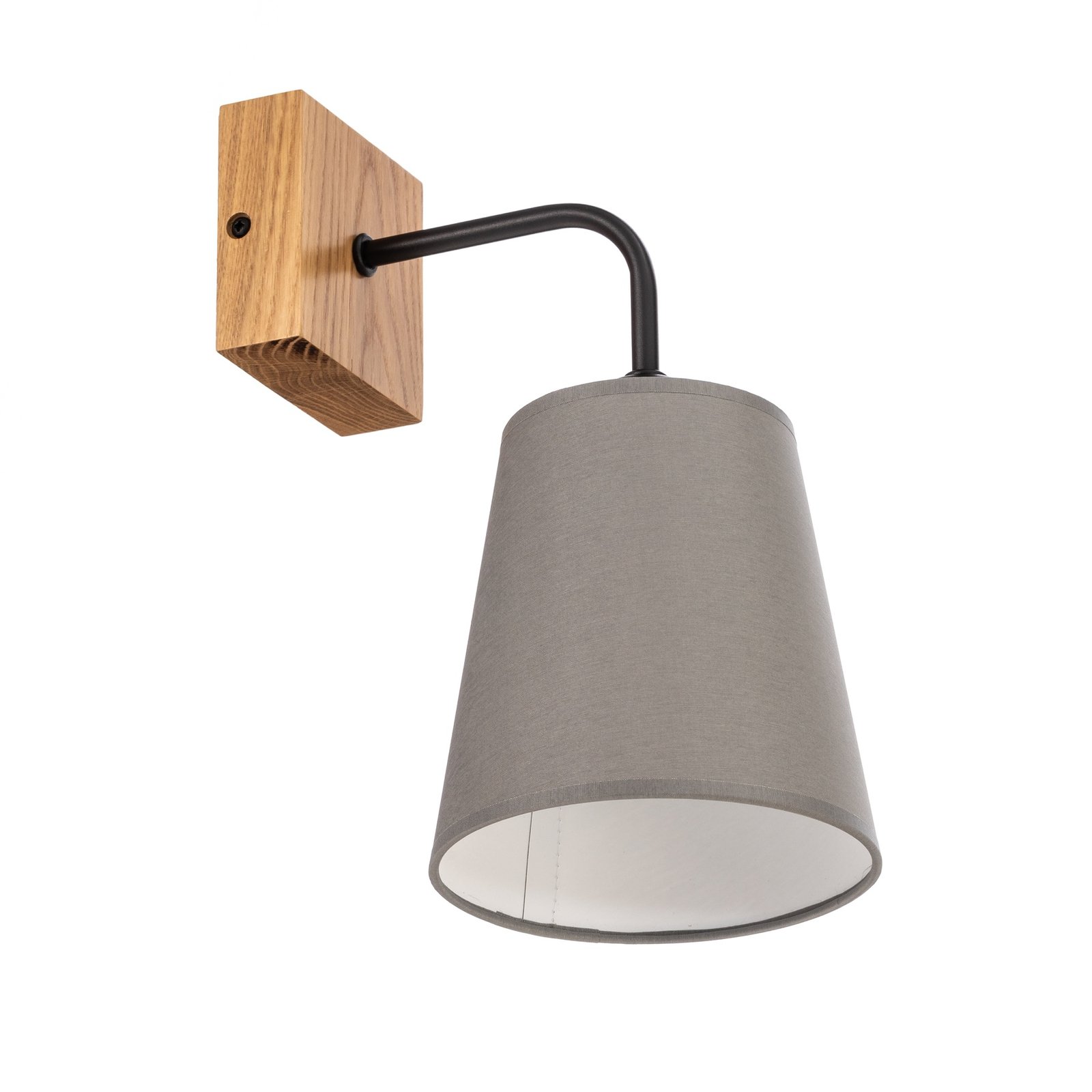 Envostar Risco wall light 1-bulb fabric shade grey