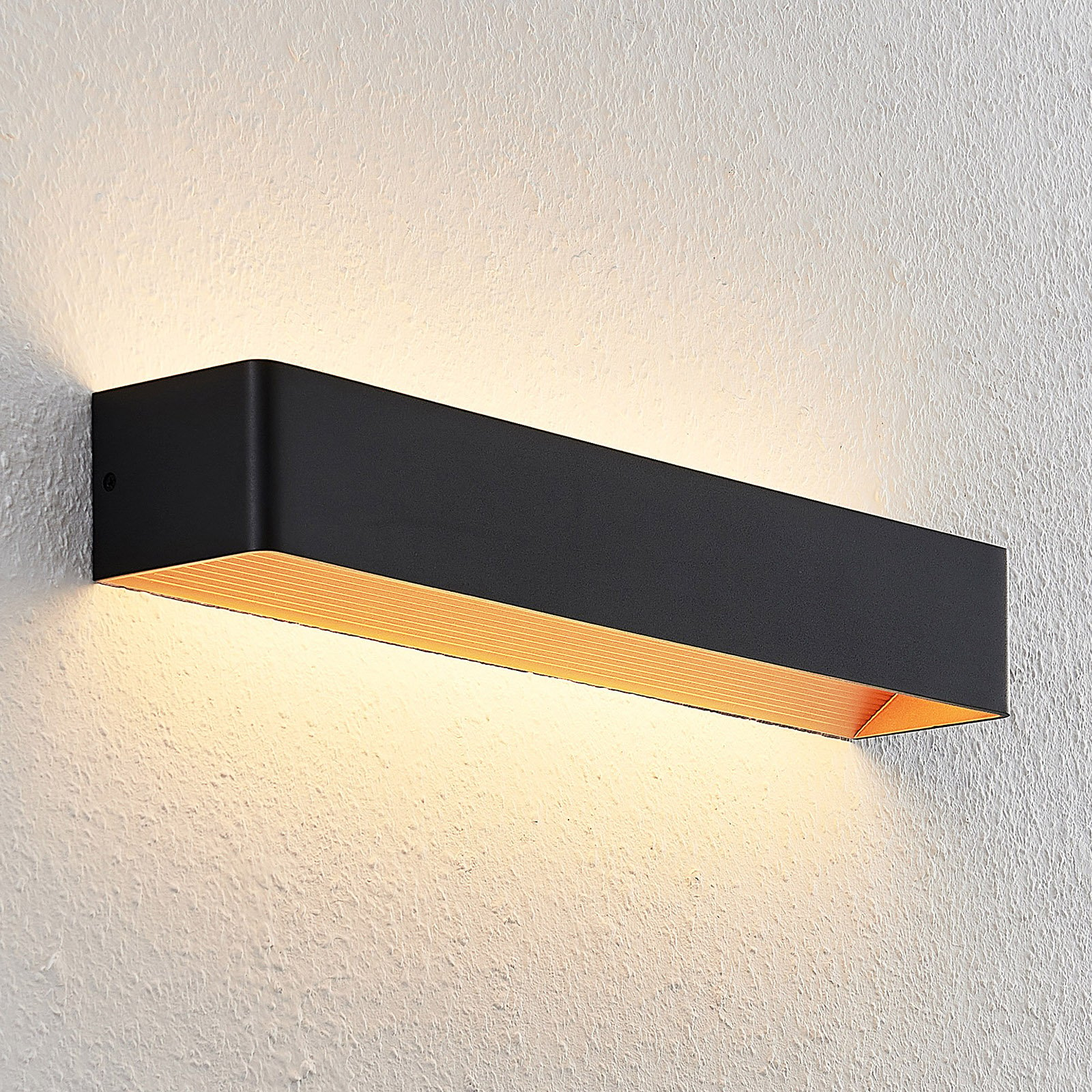 Arcchio Karam kinkiet LED, 53 cm, czarny