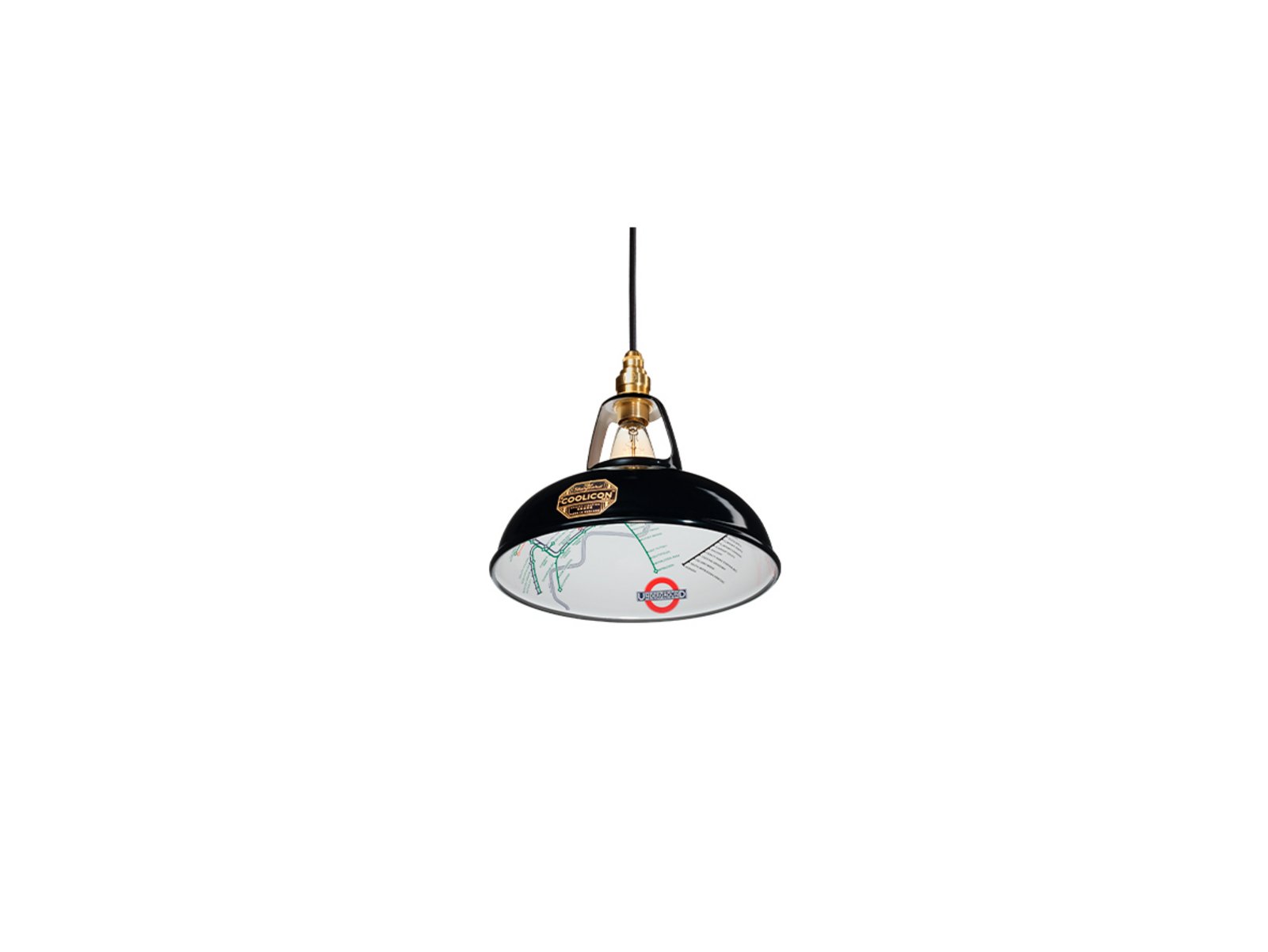 Original 1933 Design Závěsná Lampa Northern Line Black - Coolicon