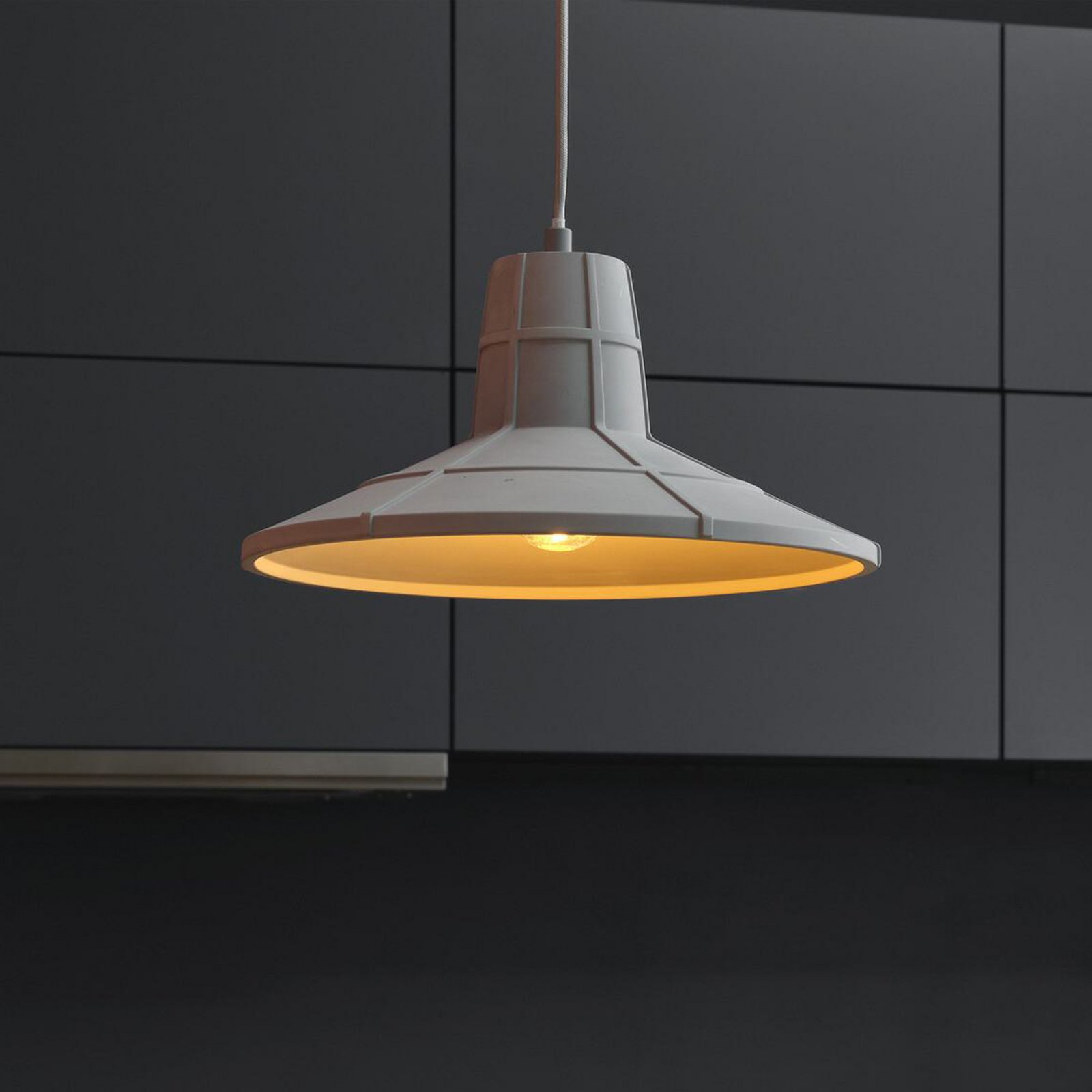 OSRAM Hängelampe CONCRETE SALA, grau, Ø 32 cm, Beton, E27