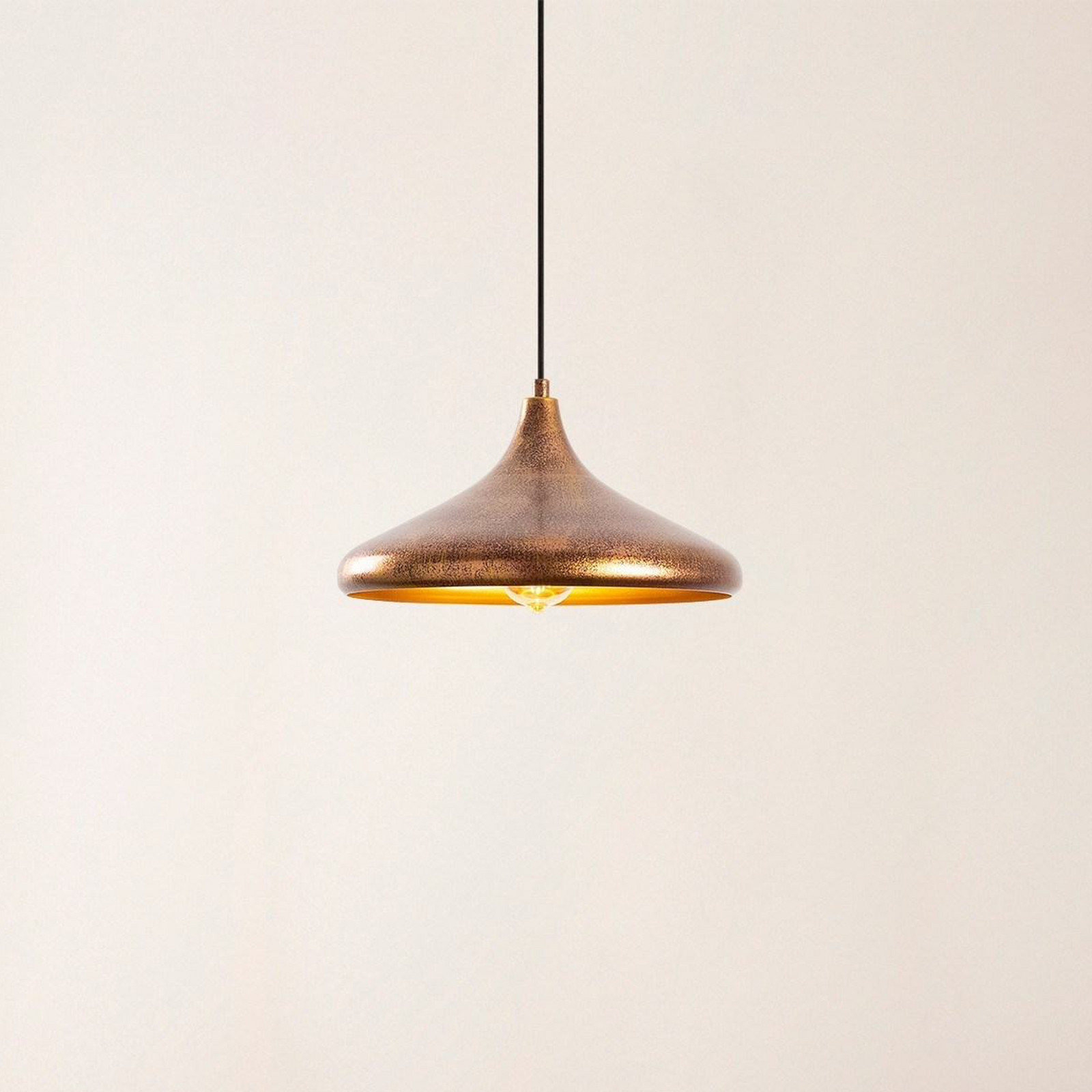 Opviq Lampă suspendată Barek 11545 alamă brunată metal Ø 34 cm - Camera de zi / sufragerie