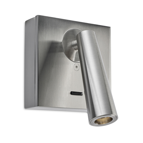 LEDS-C4 Gamma LED-Wandleuchte, eckig nickel