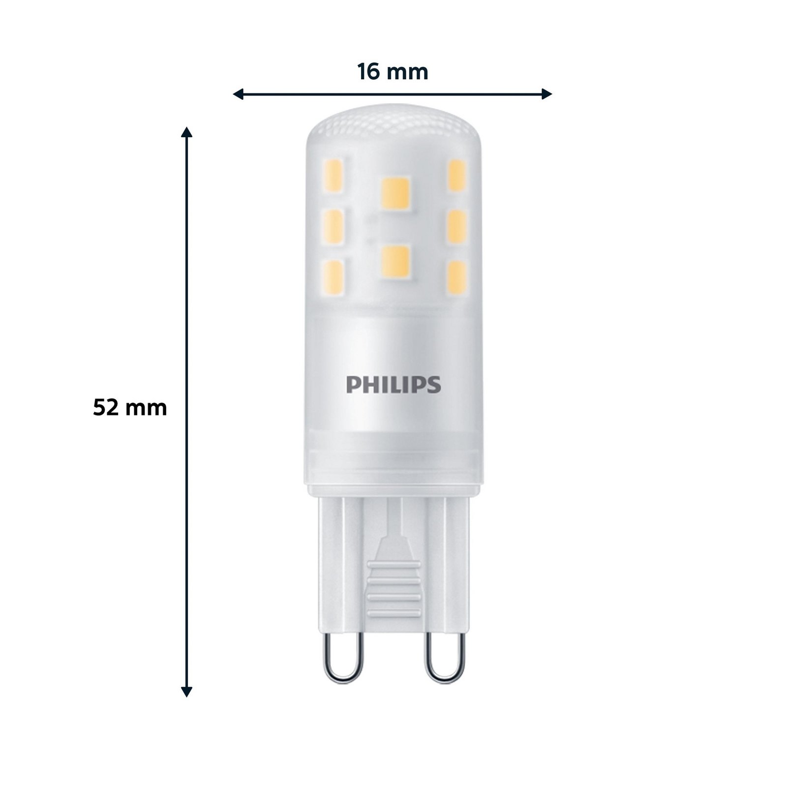 Philips LED-stiftpære G9 3,7W 470lm 2700K matt 6-pak