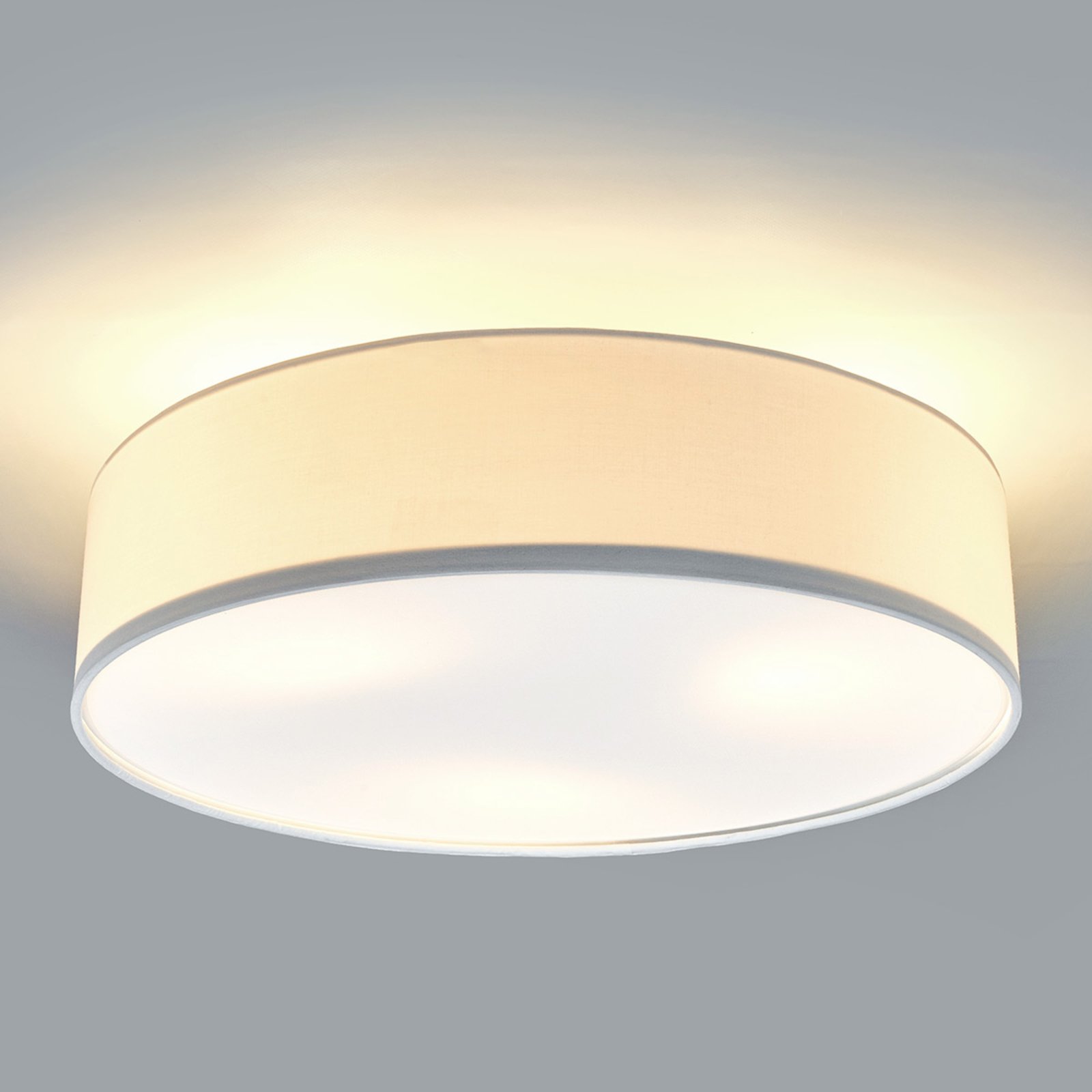 Plafondlamp Sebatin voor E27, 50 cm, crème