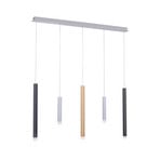 Gemin LED-Pendelleuchte, bunt, 5-flammig - PURE