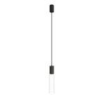 Cilinder hanglamp, helder/zwart, hoogte 35 cm
