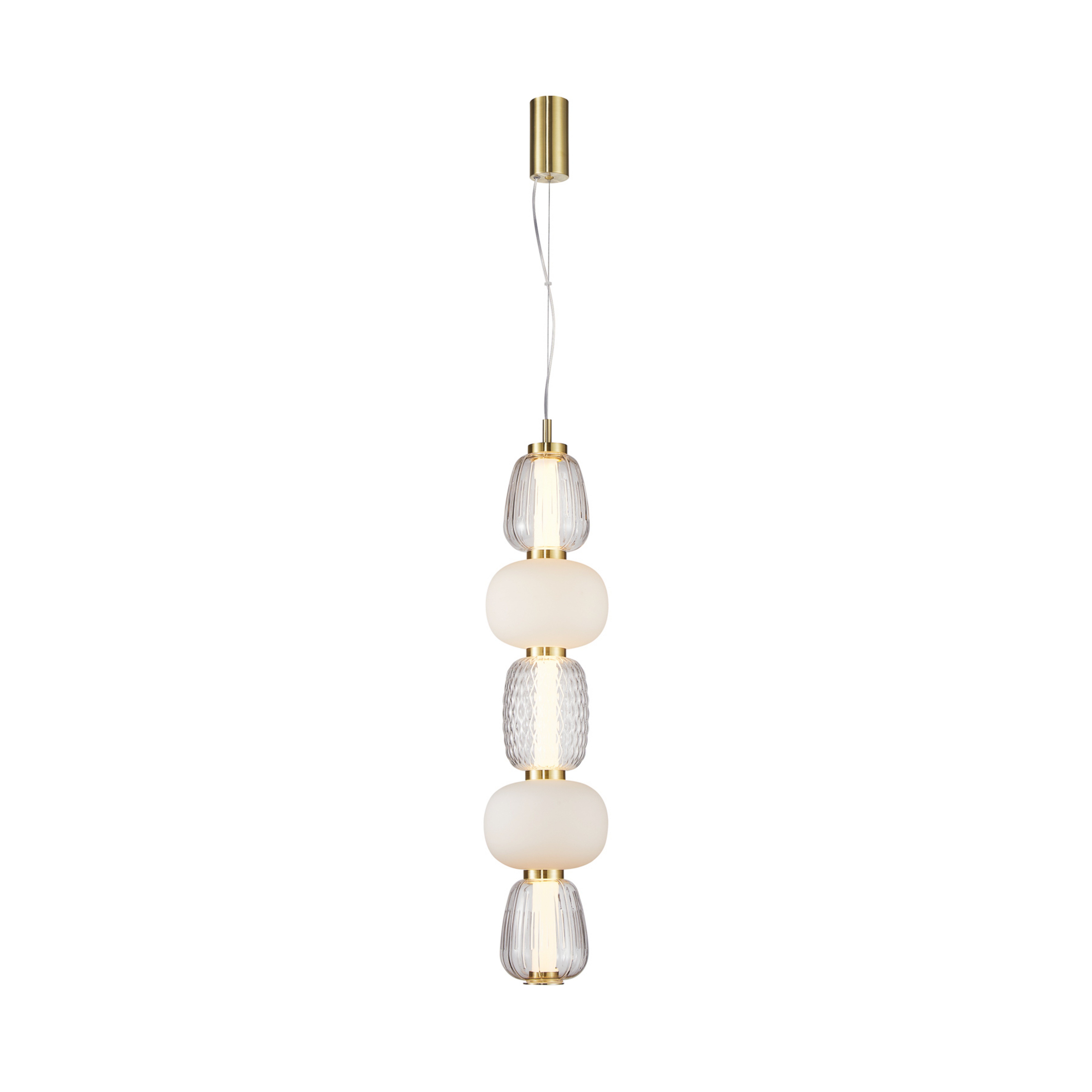 Pearl 5 Pendelleuchte Amber/Gold - Loom Design