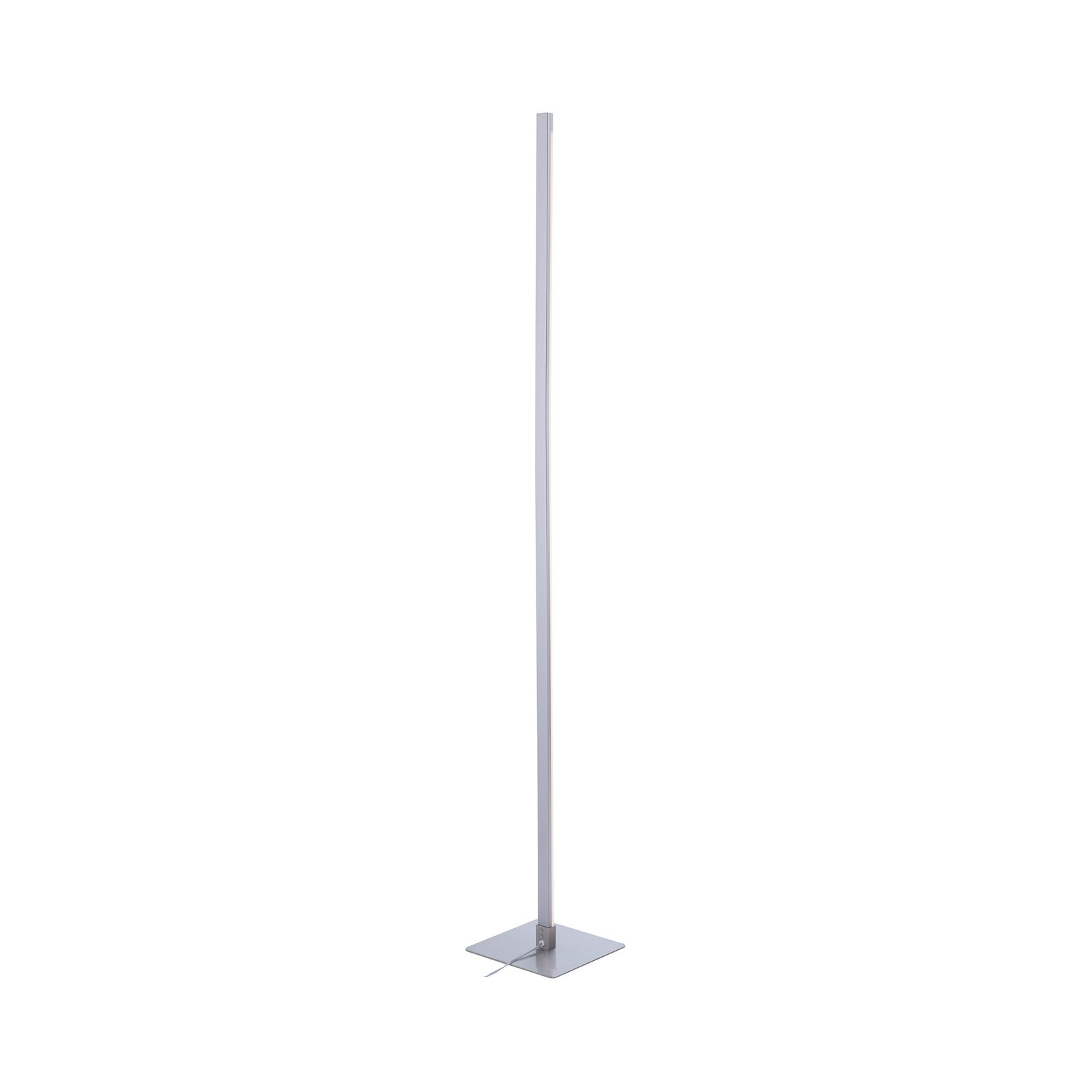 LED állólámpa Bella, egyenes, négyzet alakú talp, acél