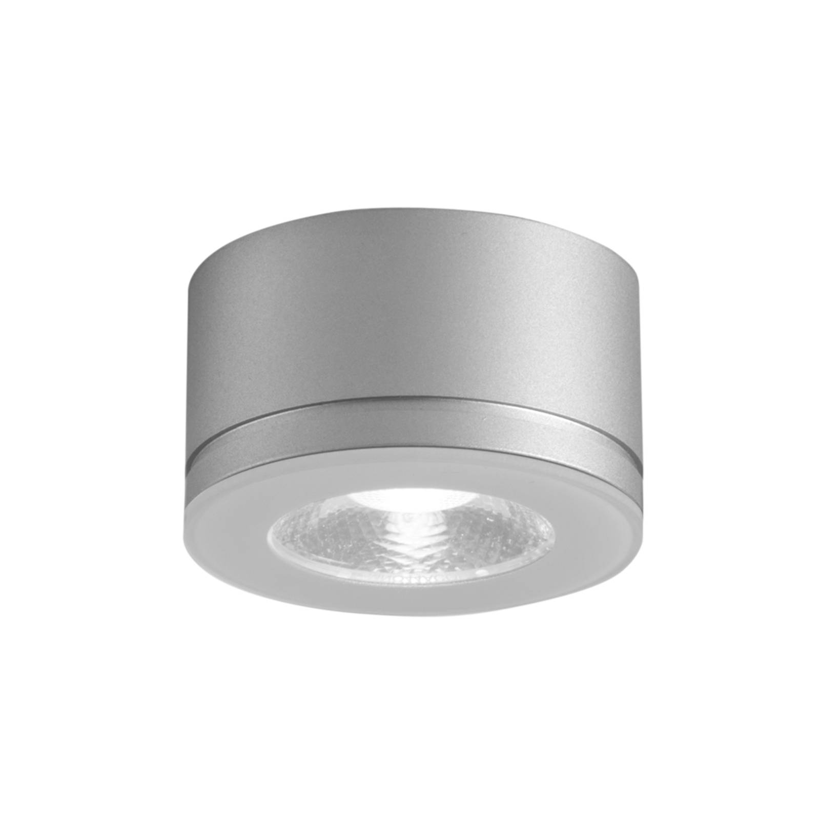 Egger DLS Downlight Newton, grau, 30°, 3.000 K Ø 6,3 cm IP54