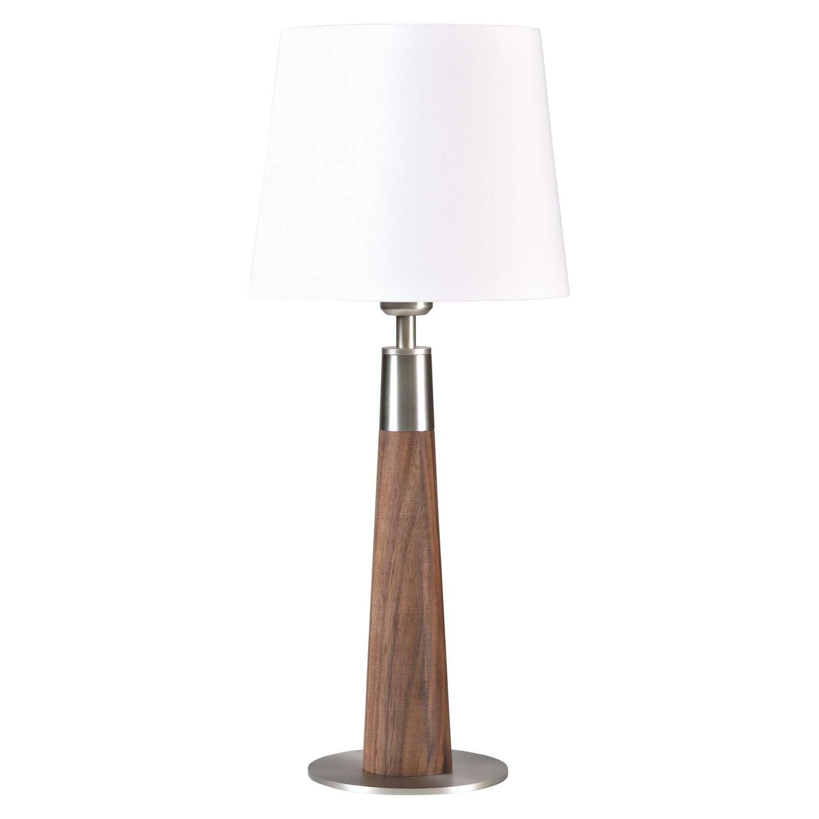 HerzBlut Conico table lamp white, walnut, 58 cm