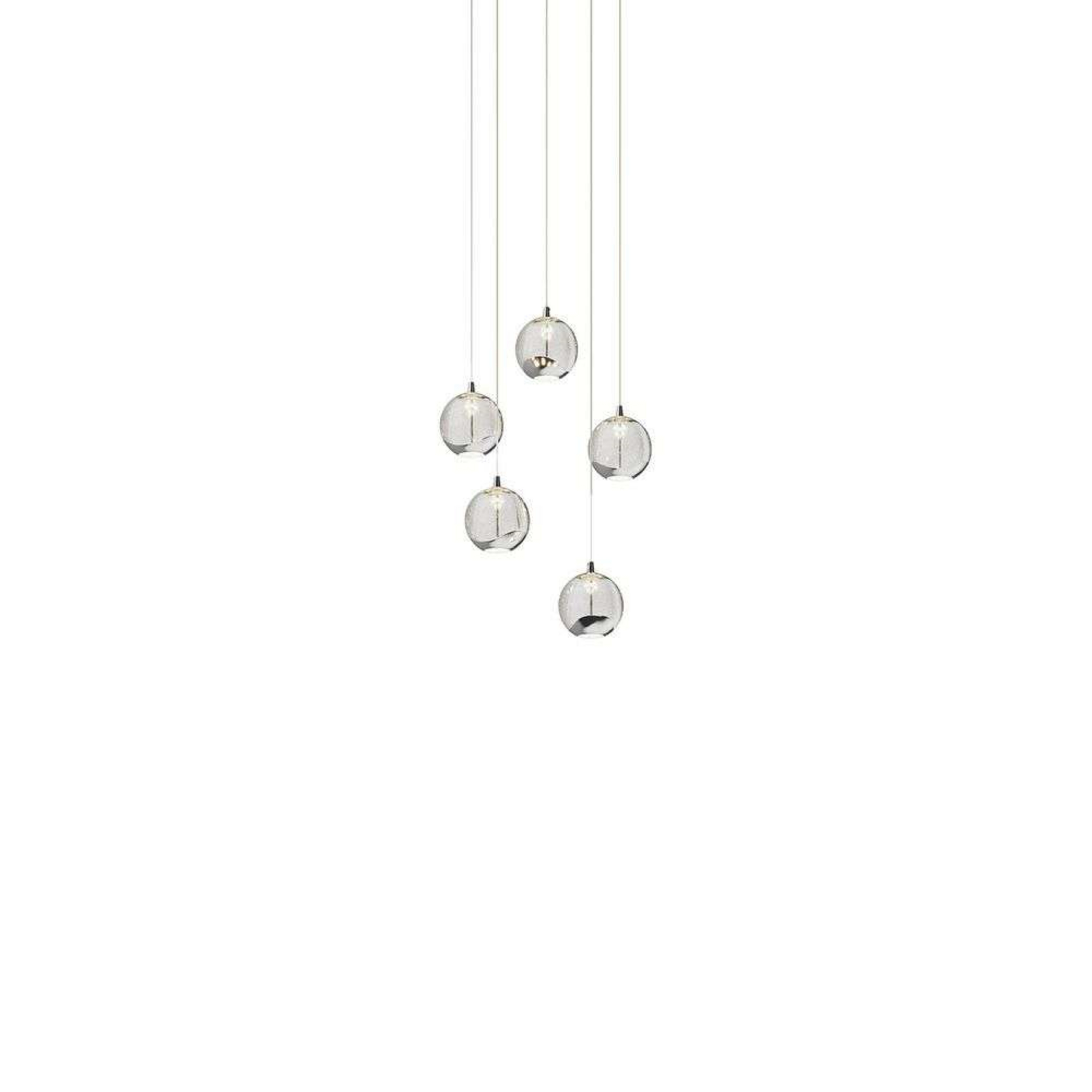 Hayley 5 Pendant Clear/Chrome - Lucande