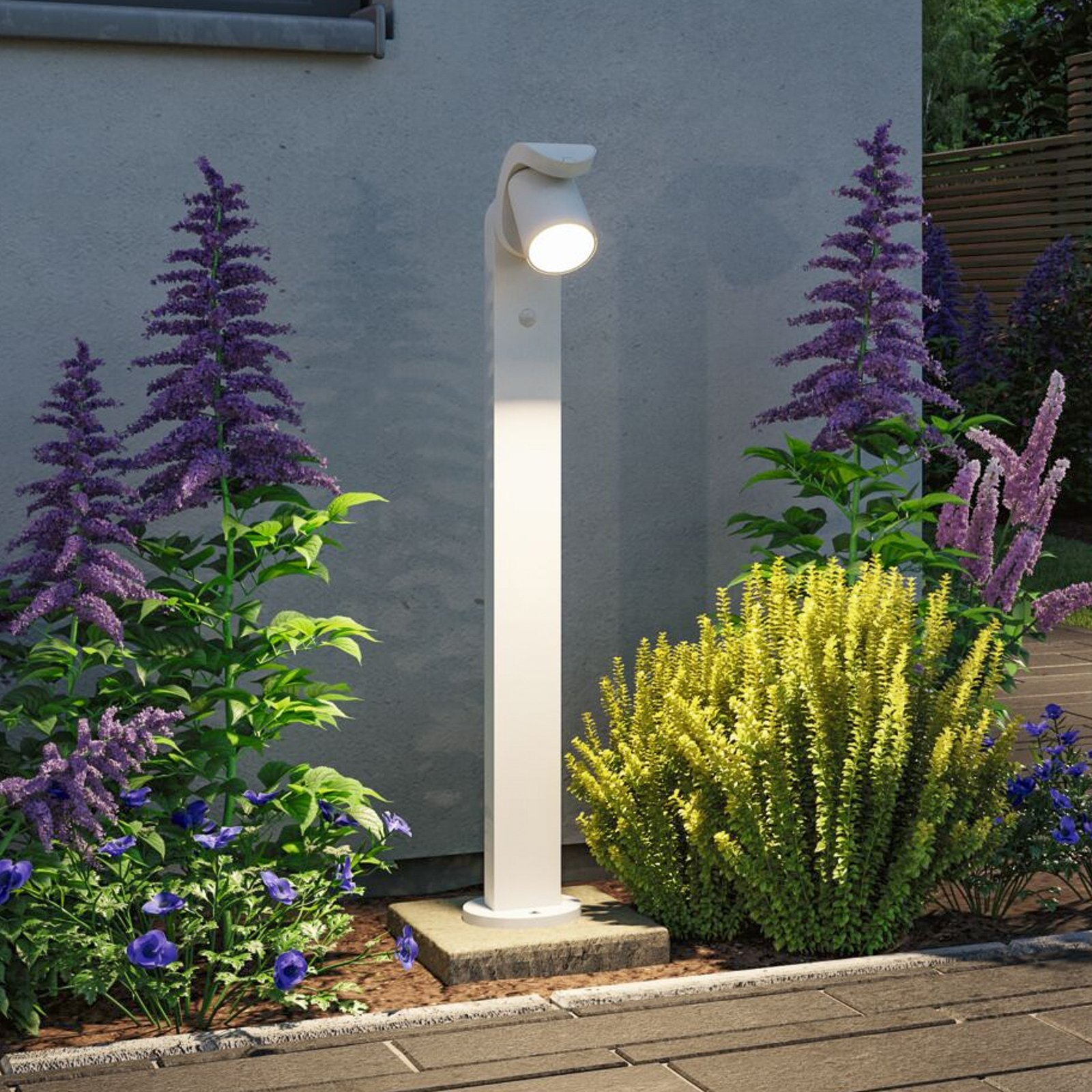 Cuff Borne de Jardin avec Sensor SWR Blanc - Paulmann