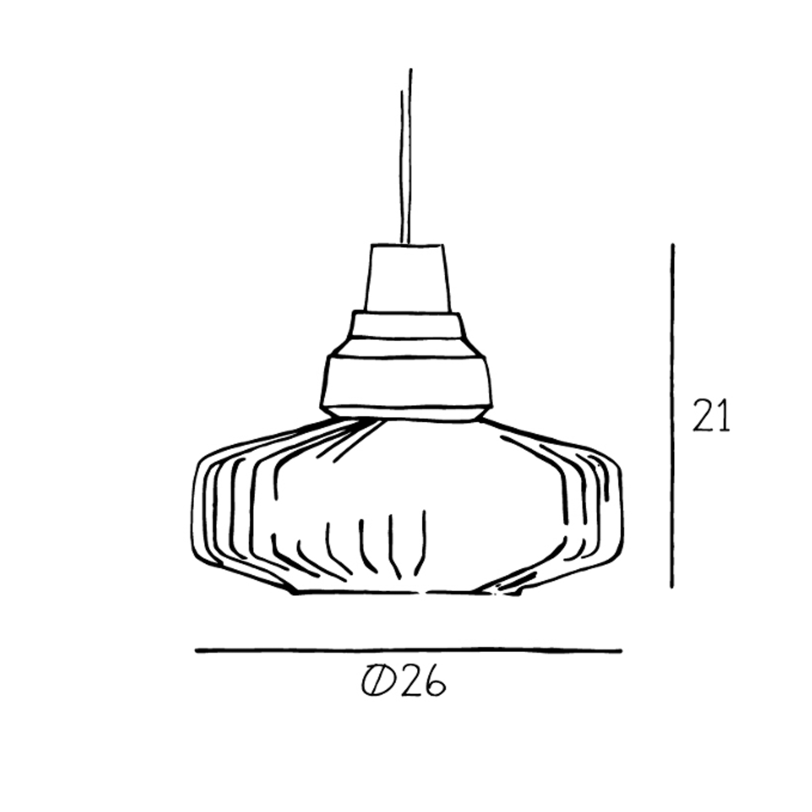 New Wave Optic Pendant Clear - Design By Us