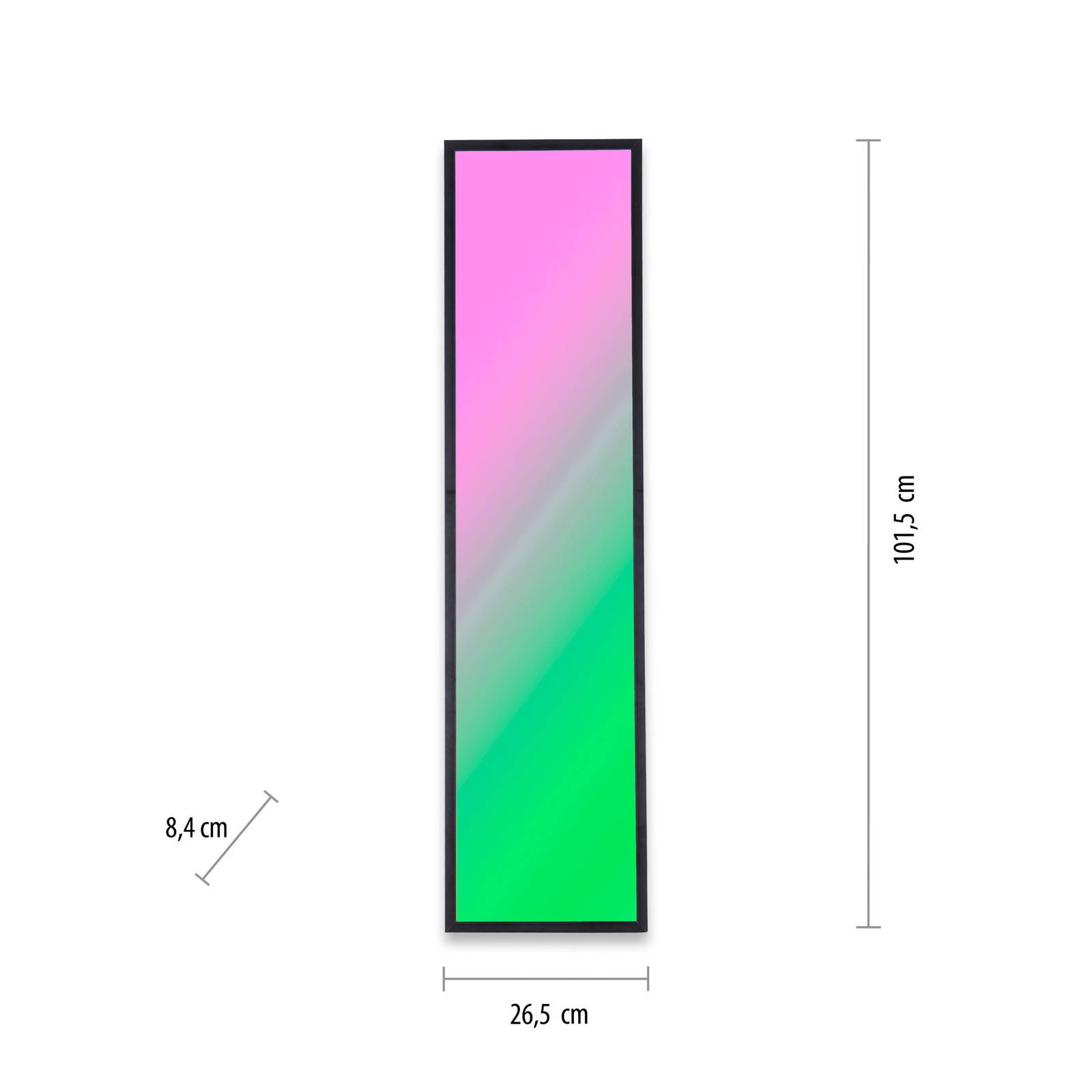 Lampa sufitowa LED Mario, CCT, RGB, 100x25cm, czarna