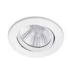 Round LED recessed spotlight Pamir in matt white