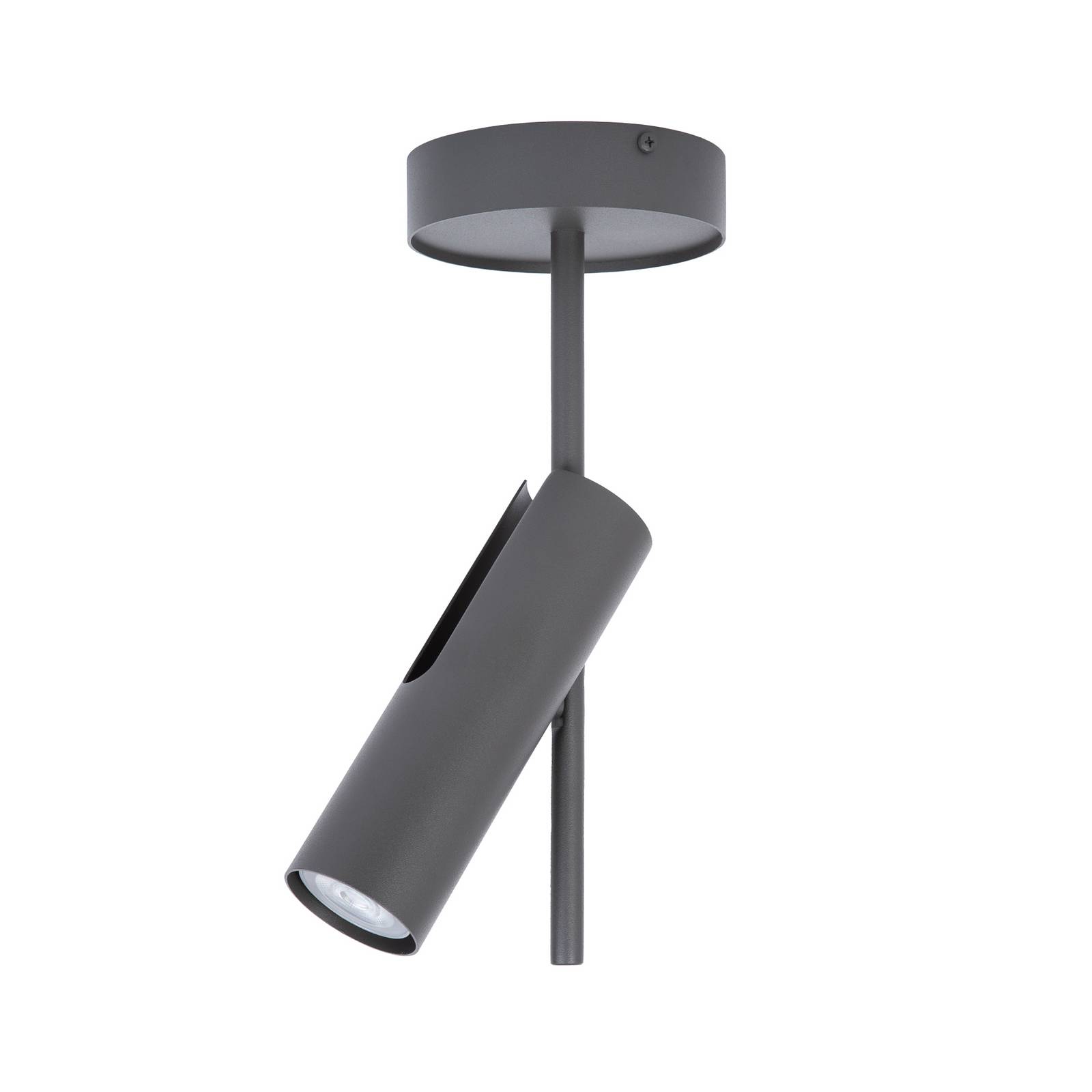 Deckenspot Leda 1, olivgrün, 1-flammig, Stahl, Höhe 34 cm günstig online kaufen