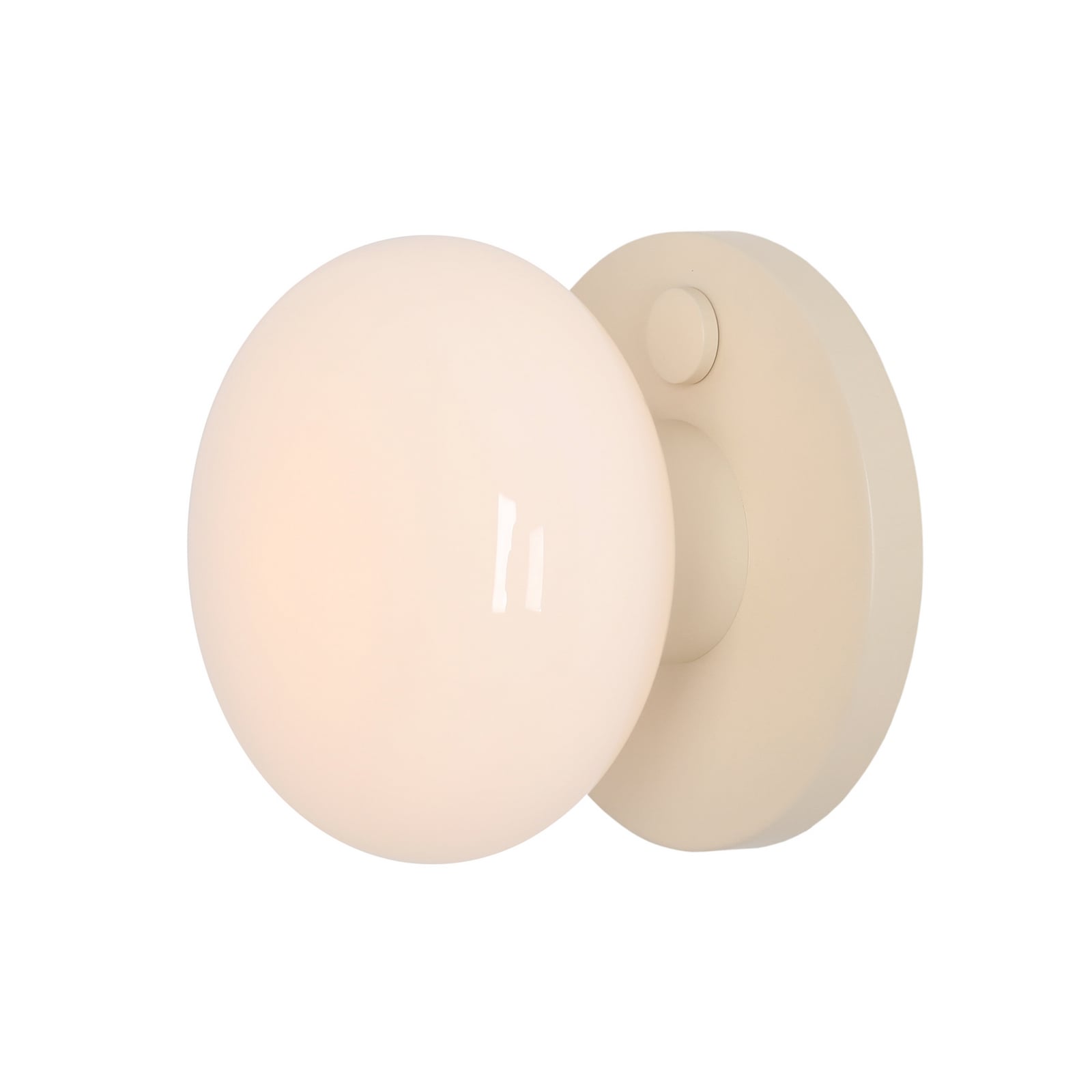 Zidna svjetiljka Flo, bež, Ø 19 cm, staklo - Aldex