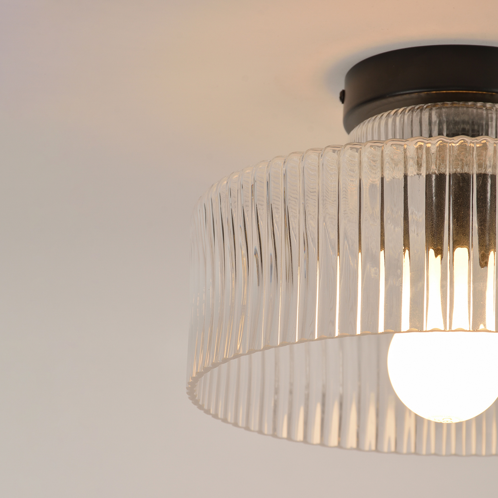 Stropna svjetiljka Lorenzo, prozirna/crna, Ø 28 cm - Corep SAS Stropna svjetiljka Lorenzo, prozirna/crna, Ø 28 cm - Corep SAS