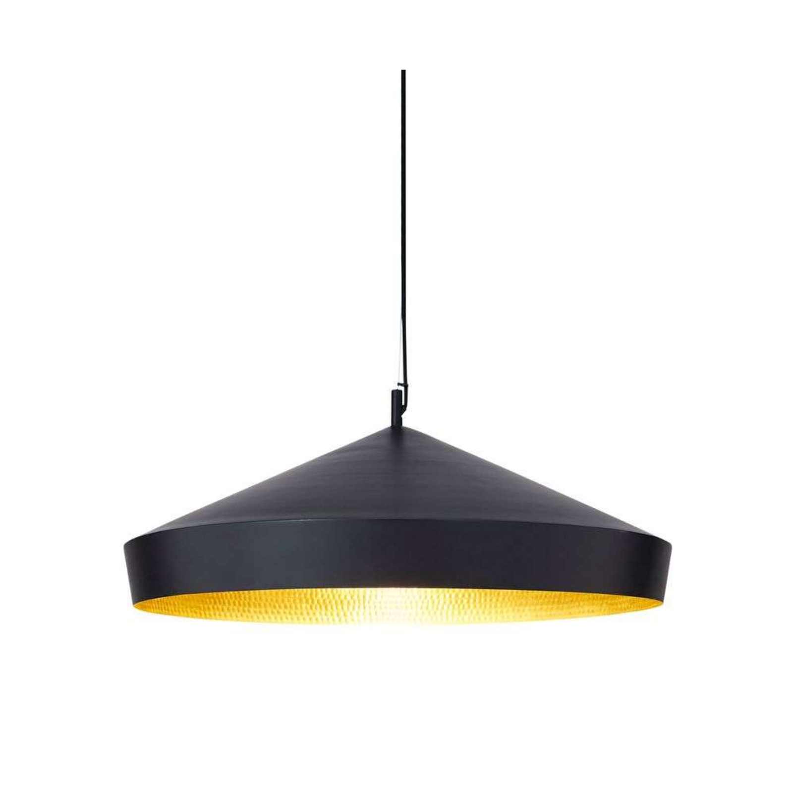 Beat Flat LED Visilica Matt Black/Brass - Tom Dixon