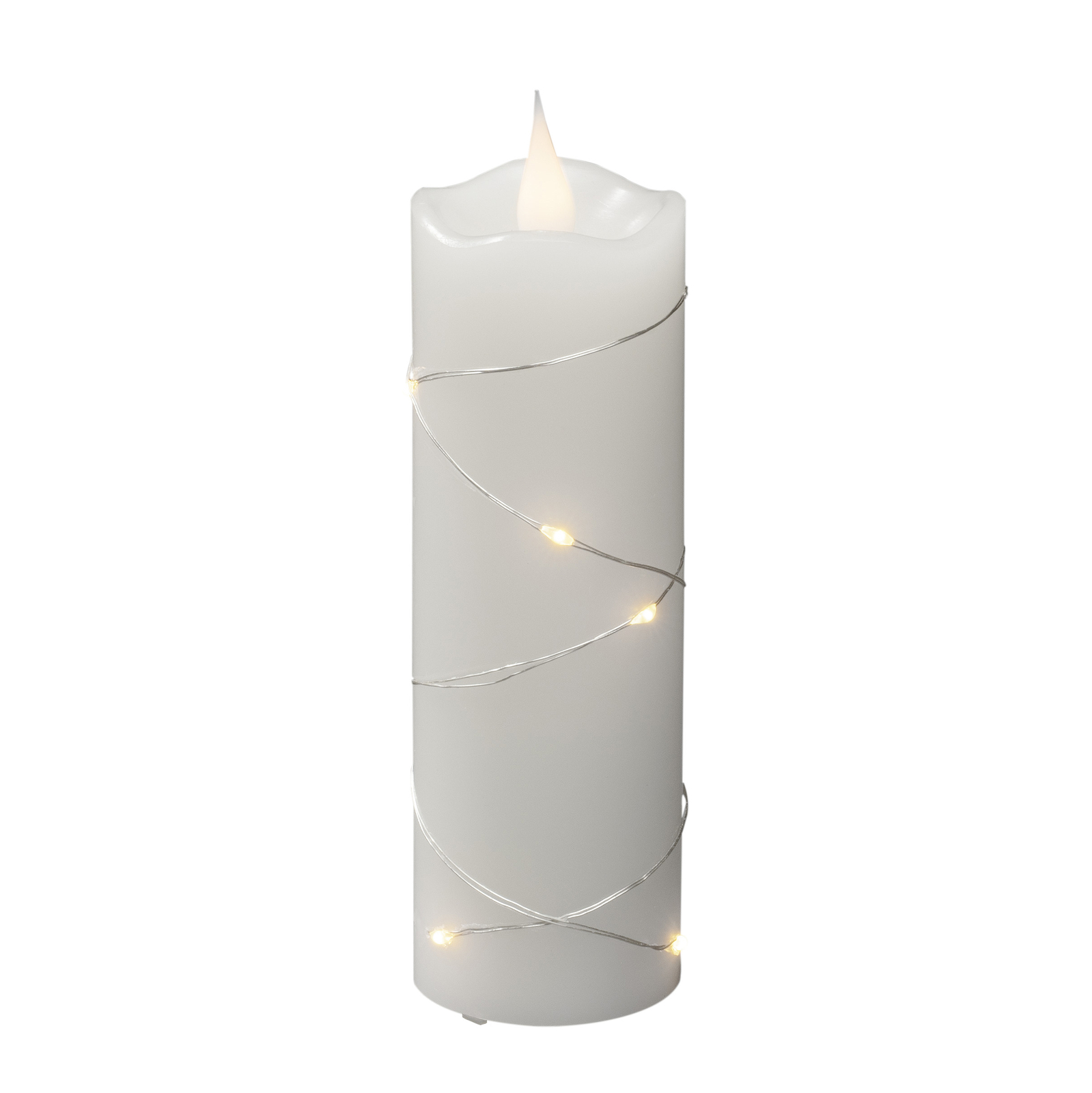 LED vosková sviečka biela Farba svetla teplá biela 15,2 cm