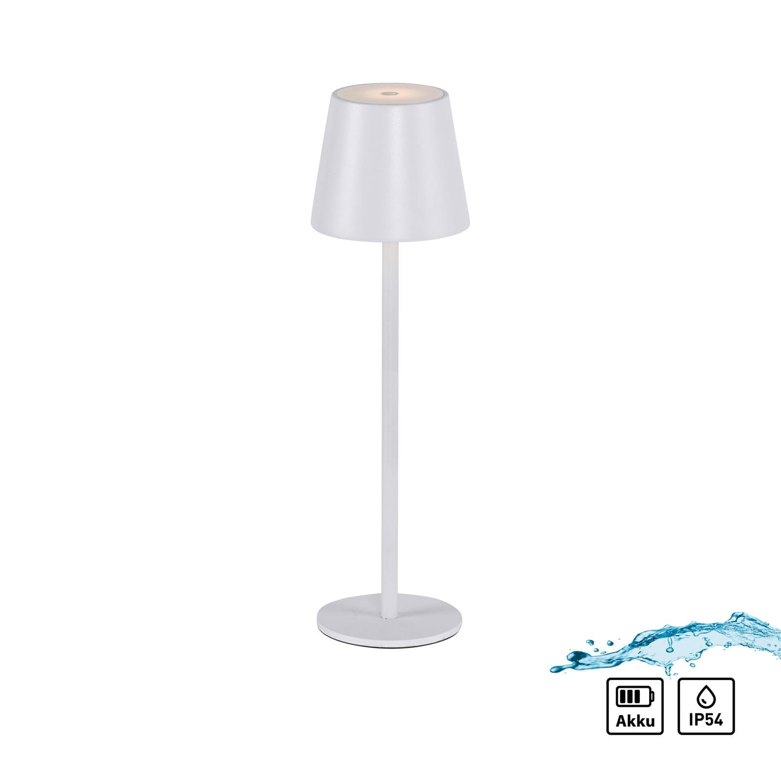 Leuchten Direkt - Just Light led Akku Tischleuchte Euria in Weiß 2x 125W 320lm - white