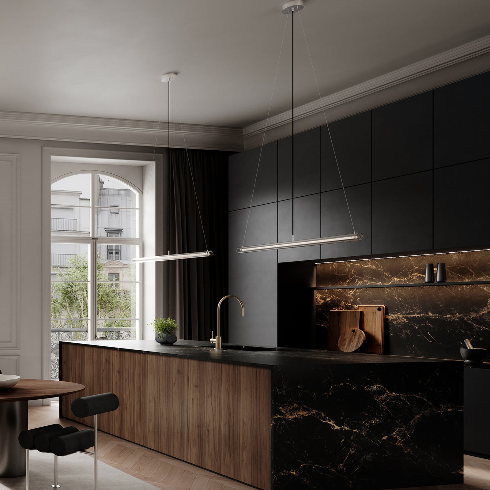 Závěsné světlo Frame LED, Ø 6 cm, chrom - 101 Copenhagen