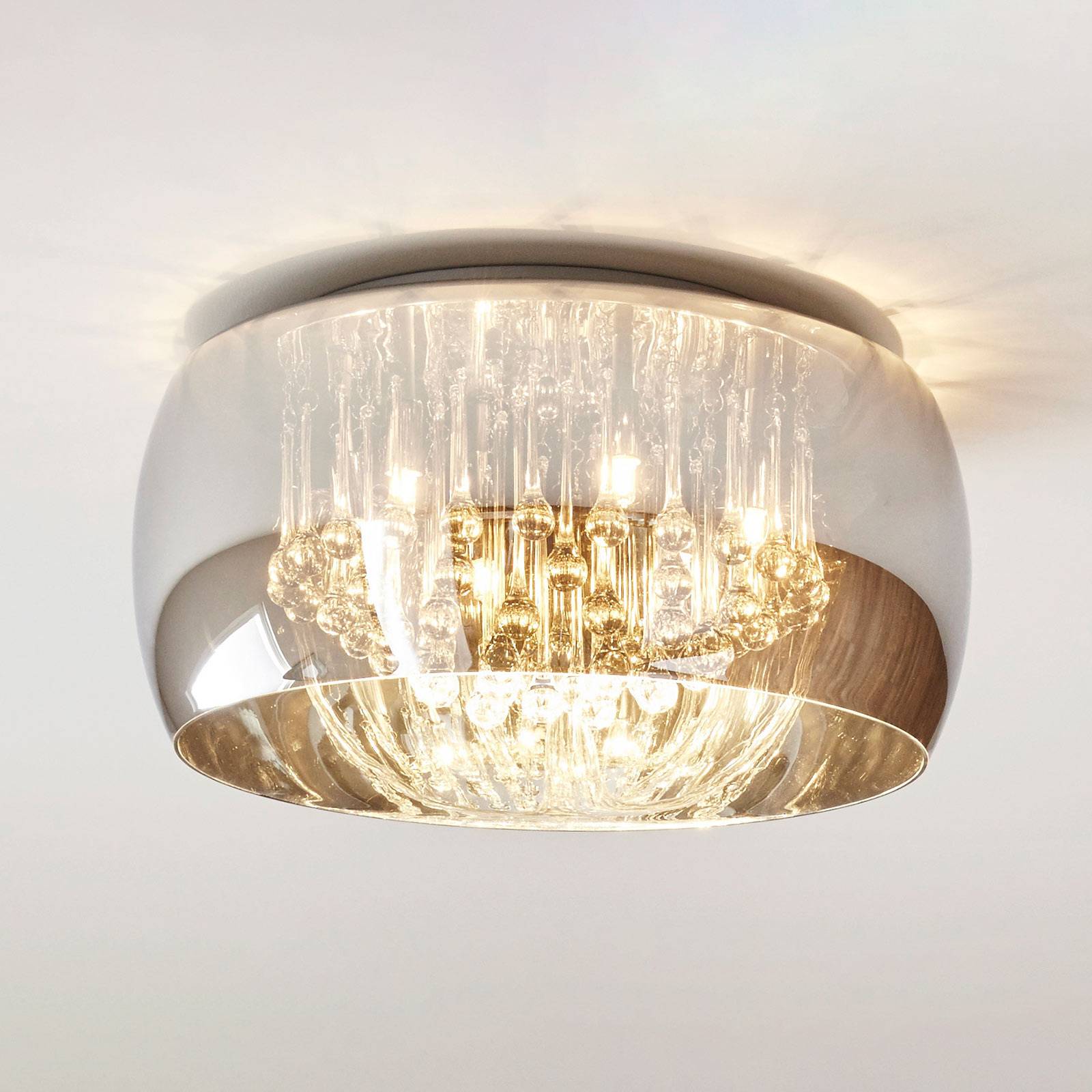 Pearl ceiling light, glass, Ø 50 cm Lights.co.uk