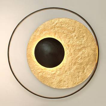 Vägglampa Satellite, guld-brun, Ø 90 cm