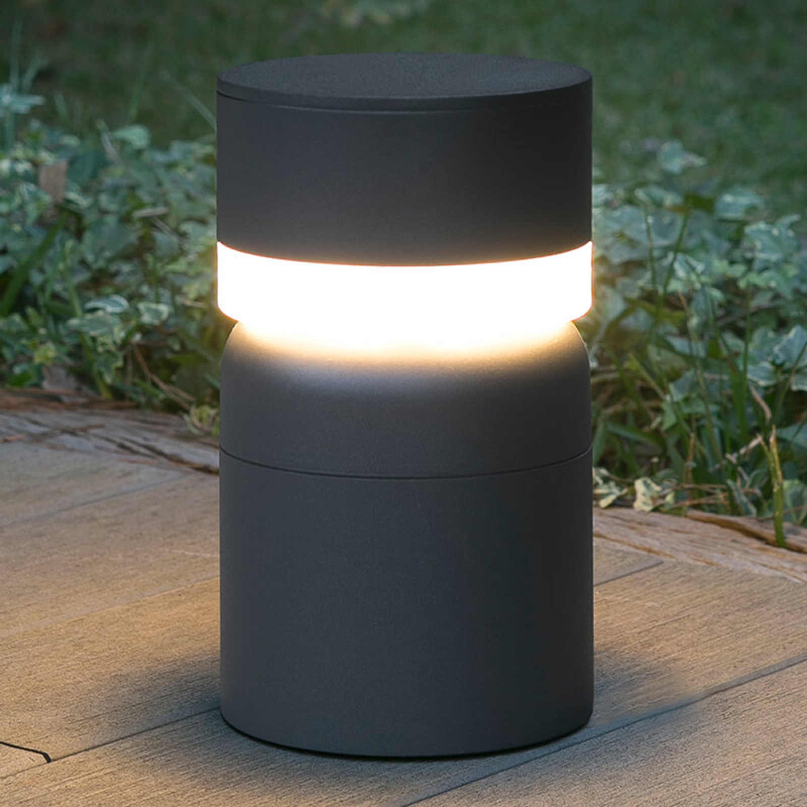 Sobremuro LED Sete, gris oscuro