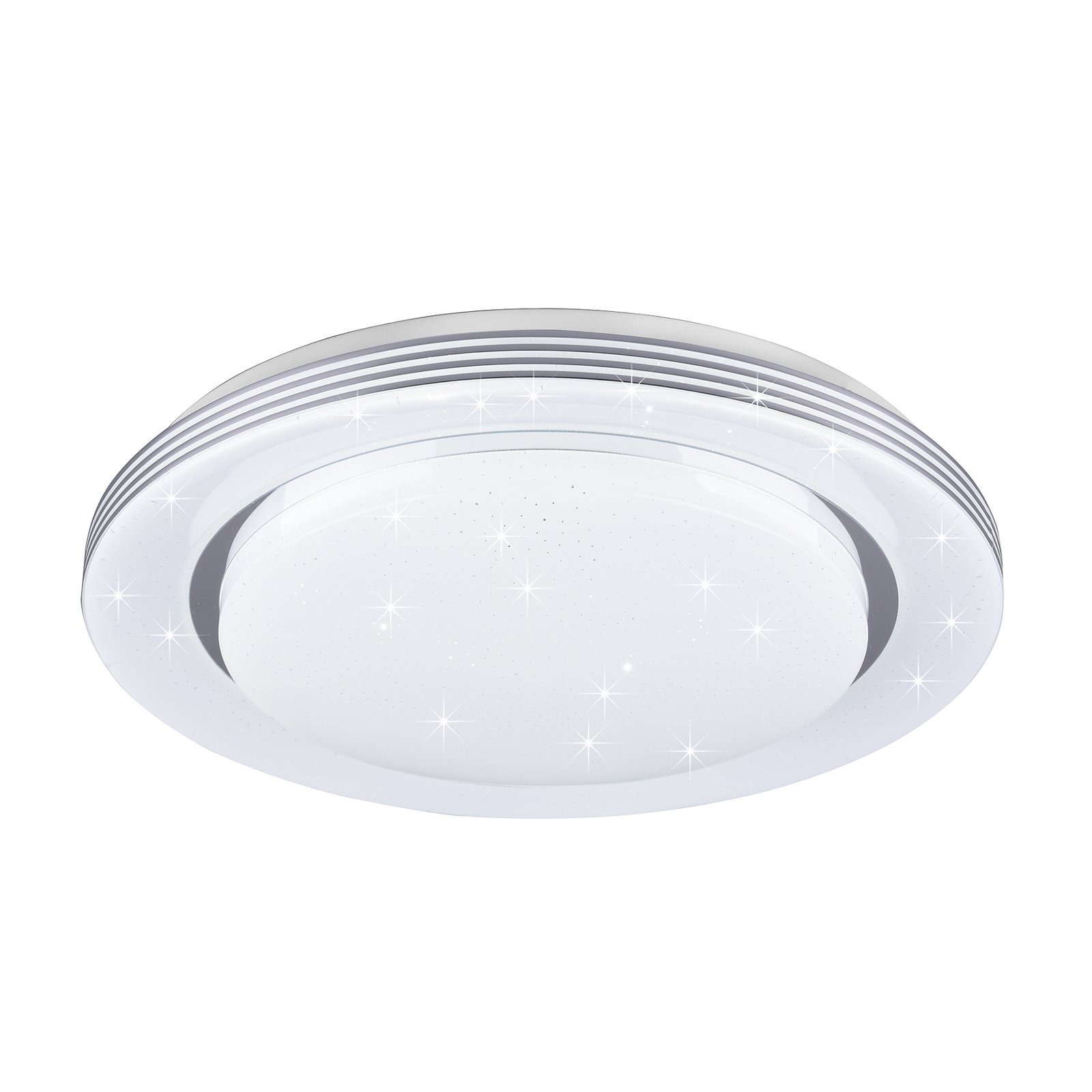LED-taklampe Atria, Ø 48 cm, hvit, plast, CCT