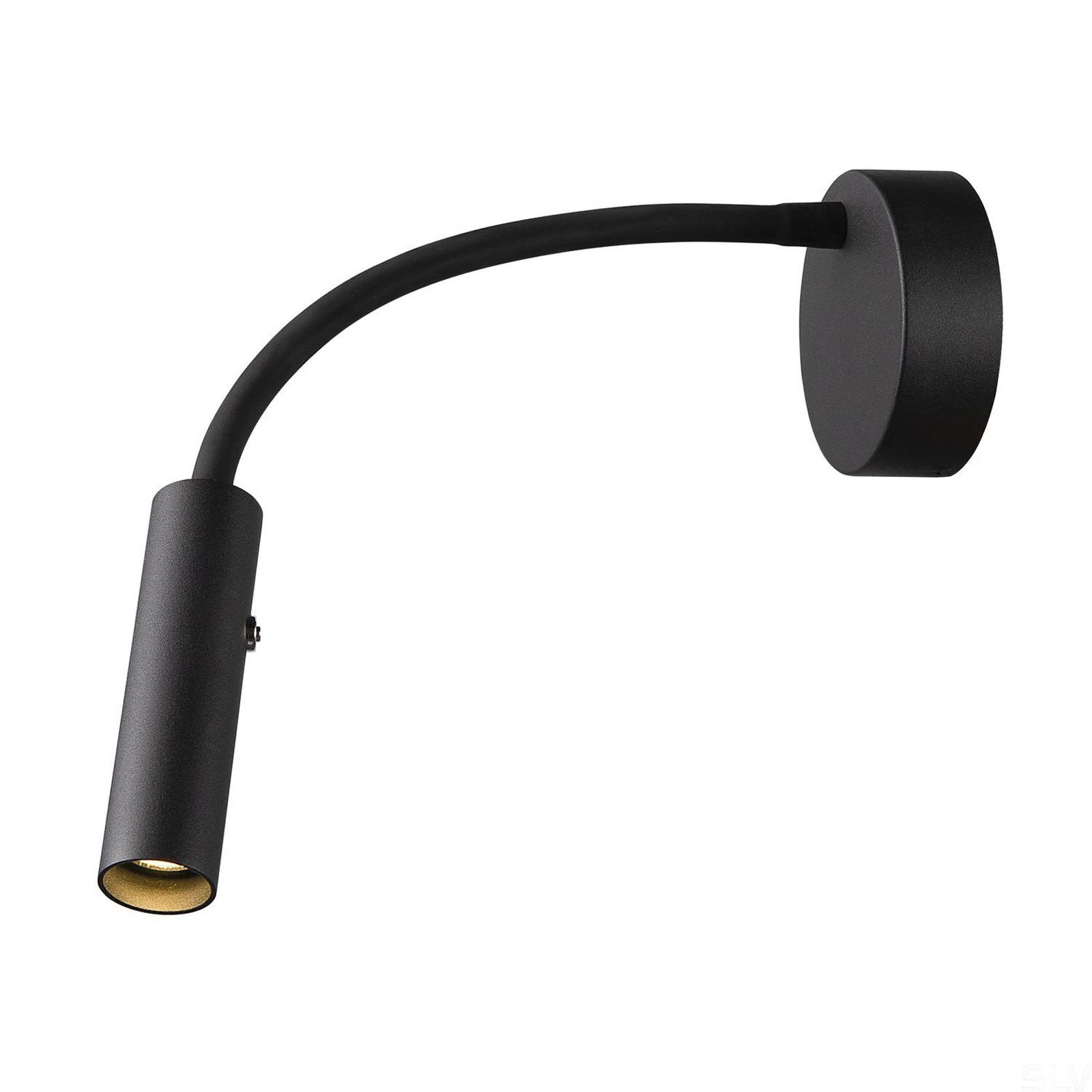 SLV Karpo Goose aplique de pared LED, atenuable, negro
