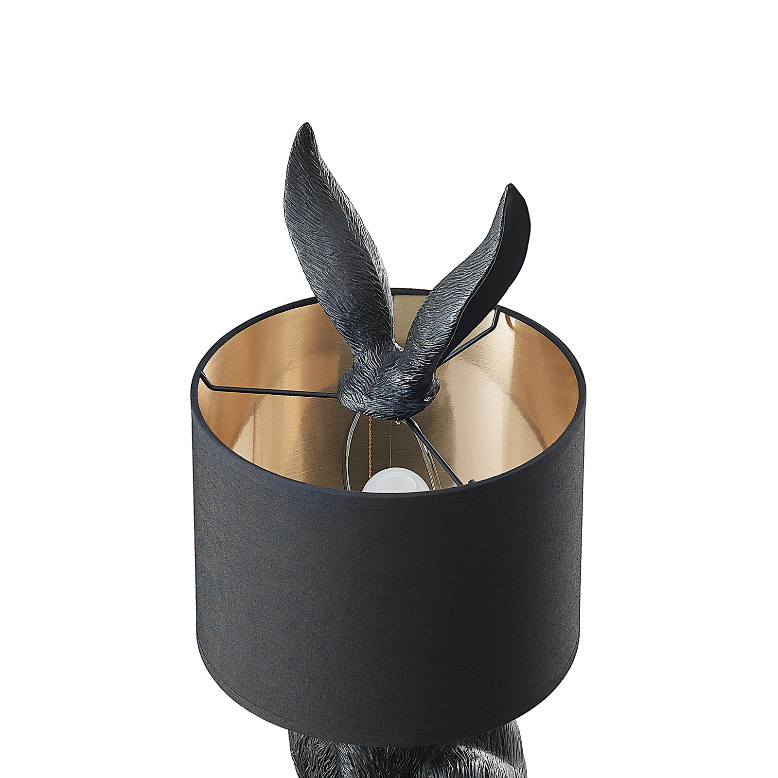 Lindby Lorentina tygbordslampa, kanin, svart