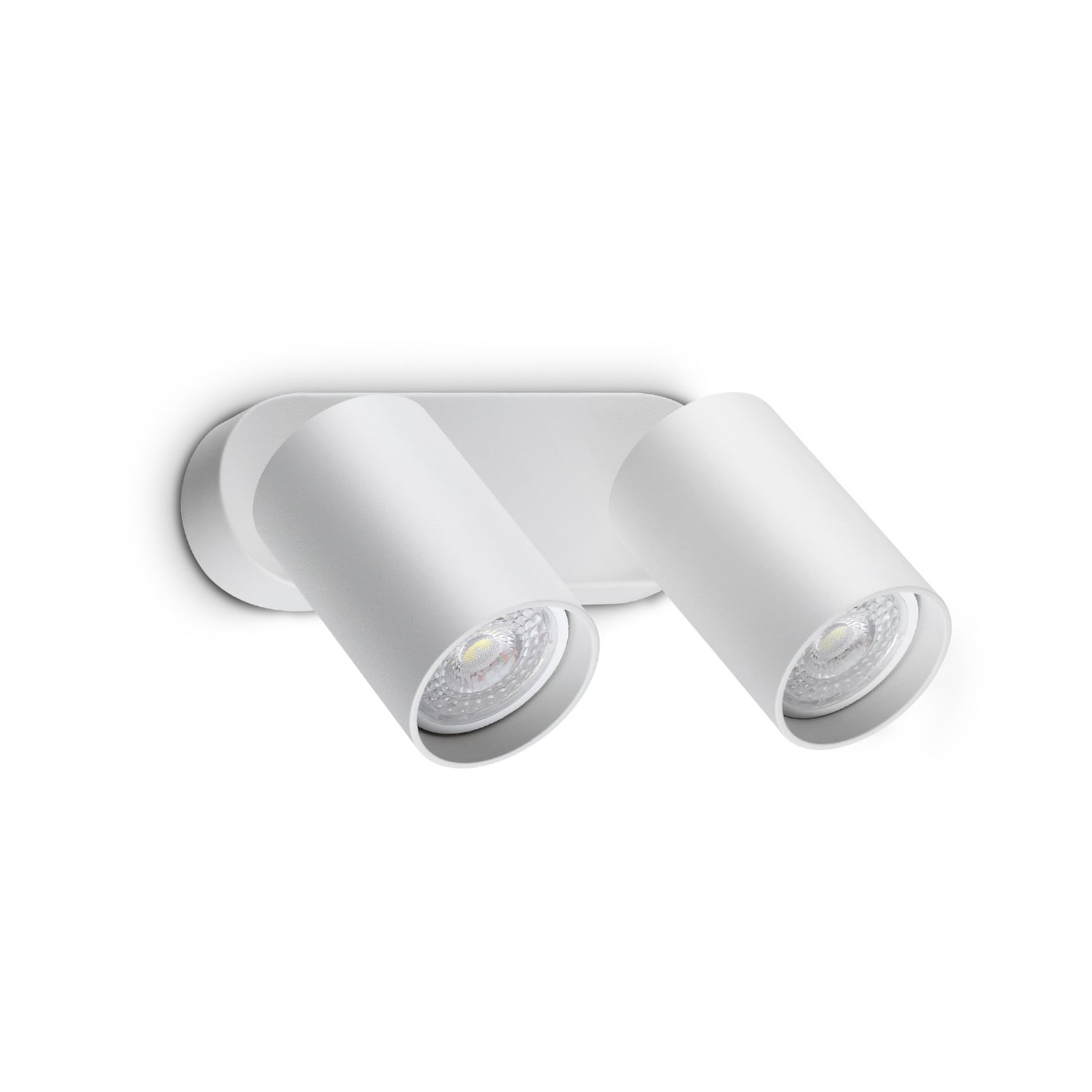 IDEAL LUX Dynamite Round fali spotlámpa, fehér, 16,5 cm, 2 izzós