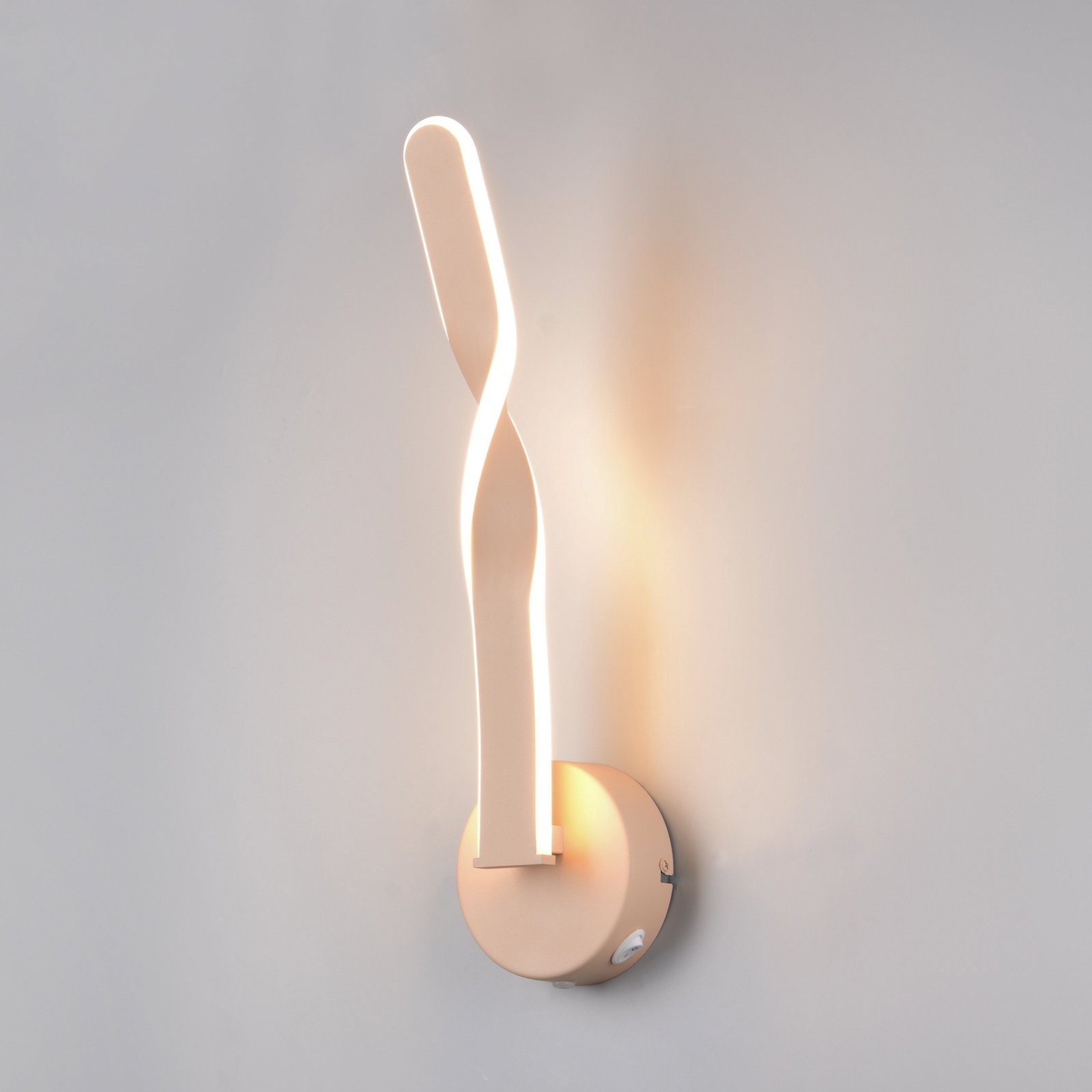LED zidna svjetiljka Ginko, pijesak, metal, visina 45,5 cm